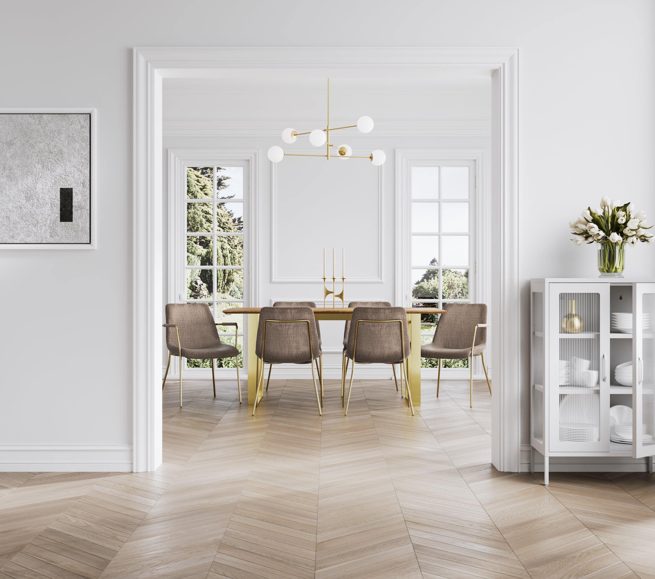 Biarritz Russet / Gold Dining Table