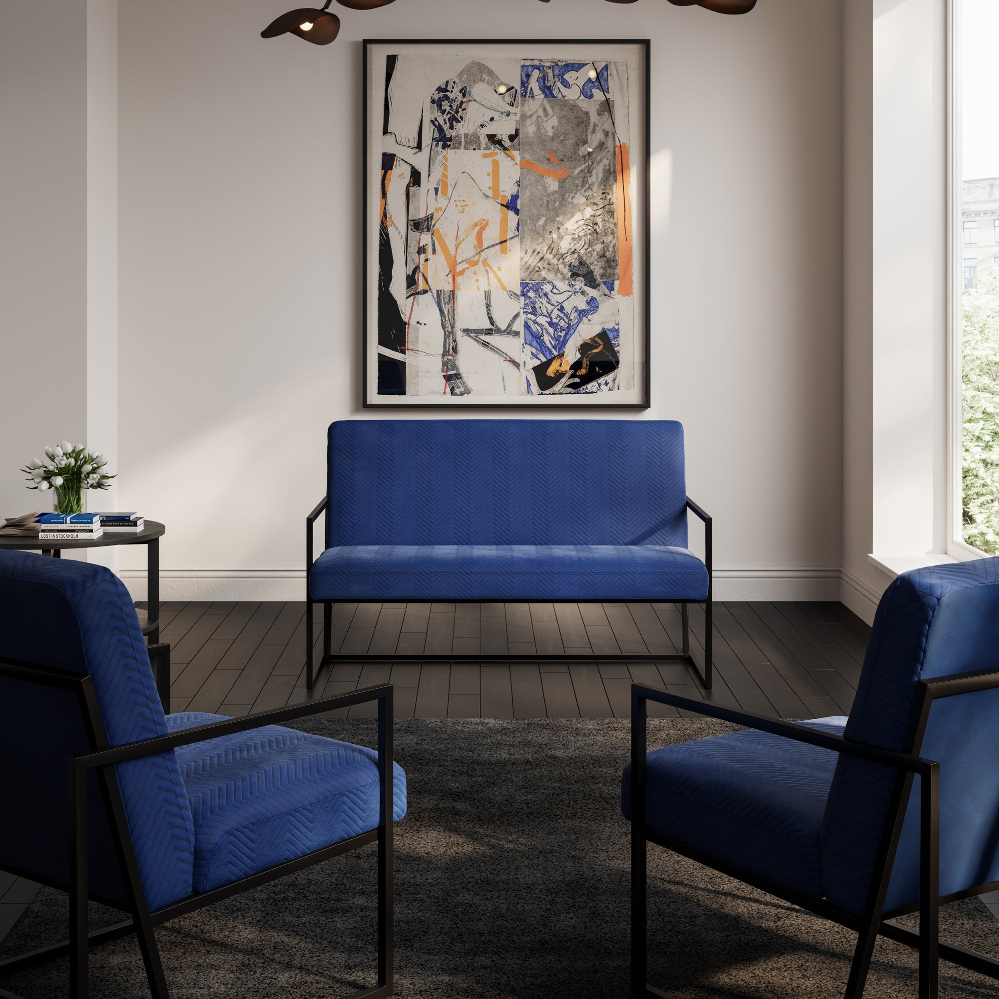 Sloane Oxford Blue Sofa