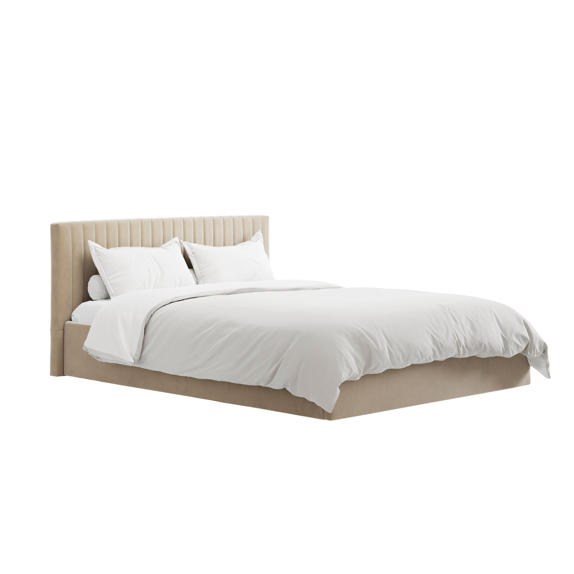 Vienna Beige Ottoman Double Bed