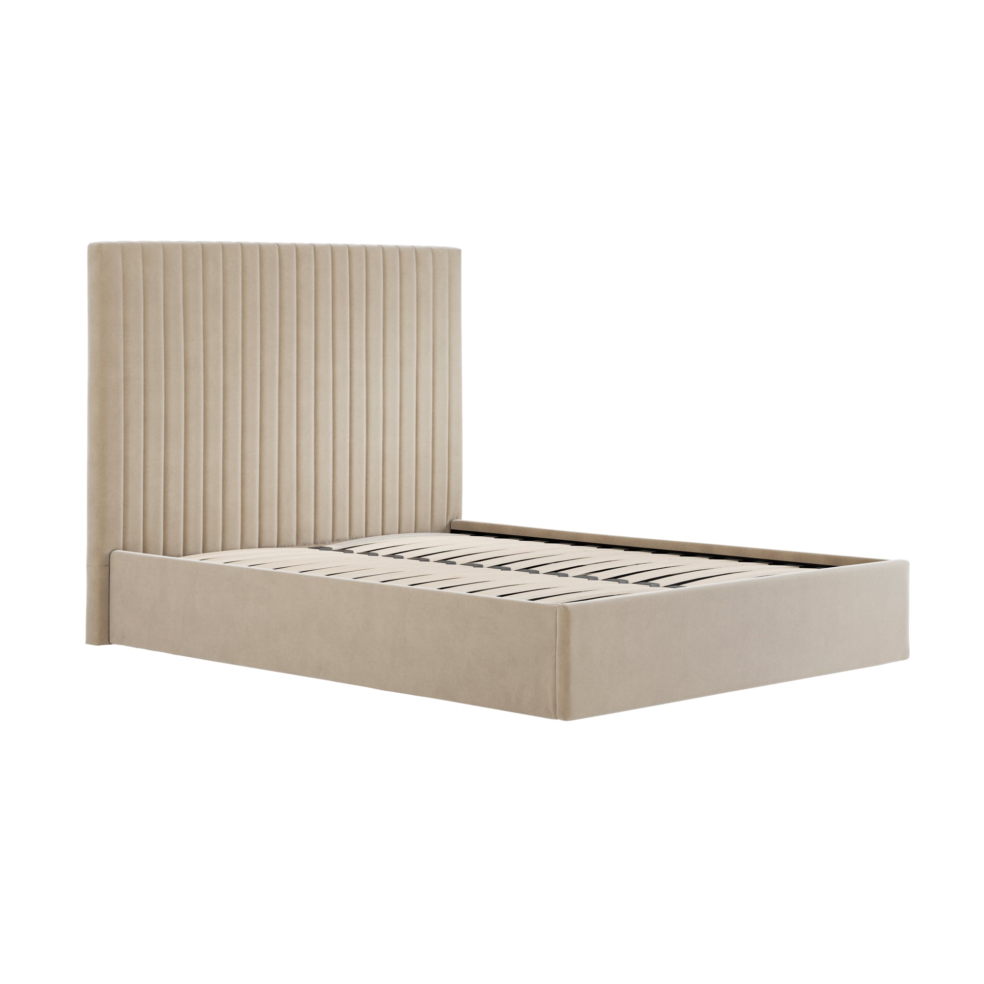 Vienna Beige Tall Ottoman King Size Bed