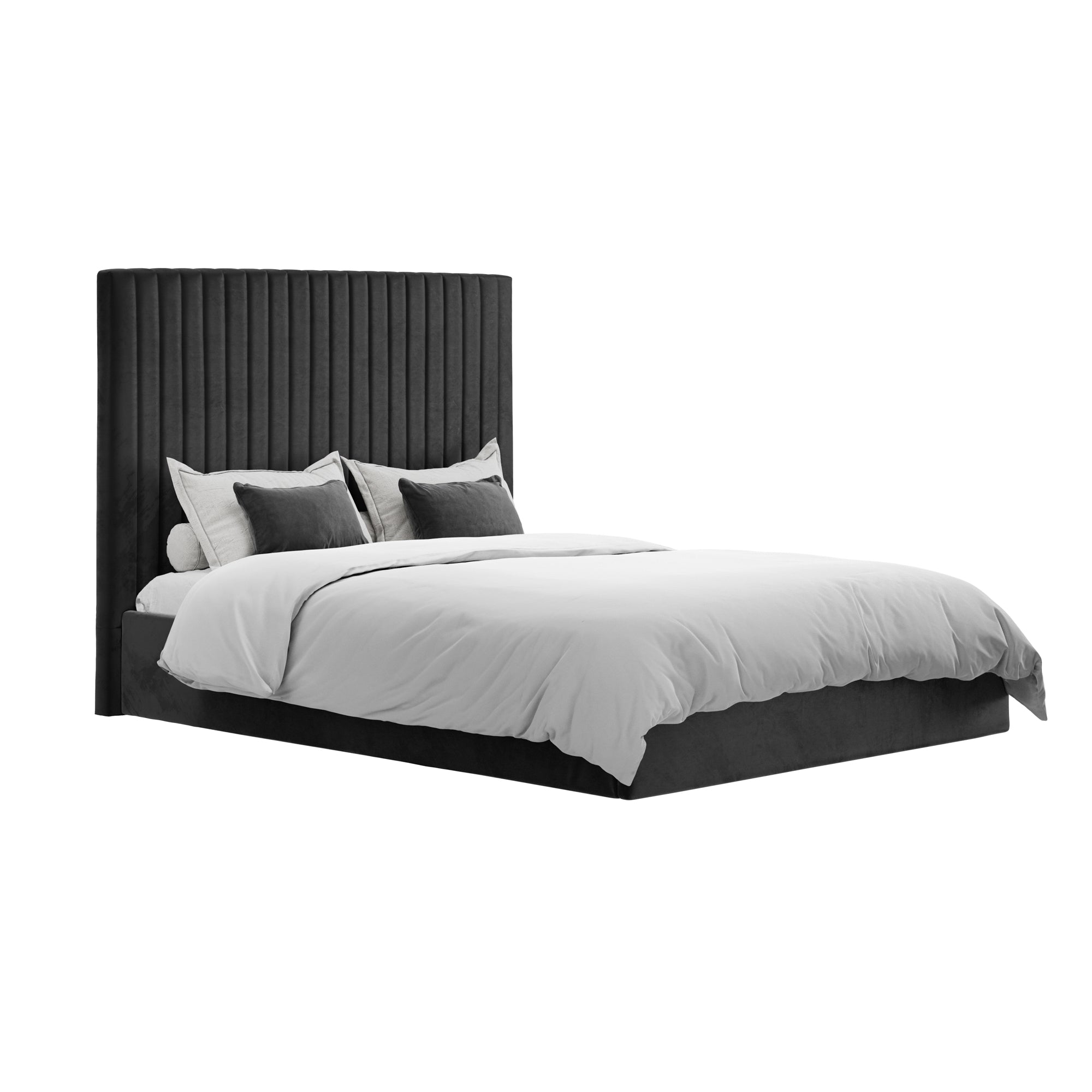 Vienna Black Tall Ottoman King Size Bed