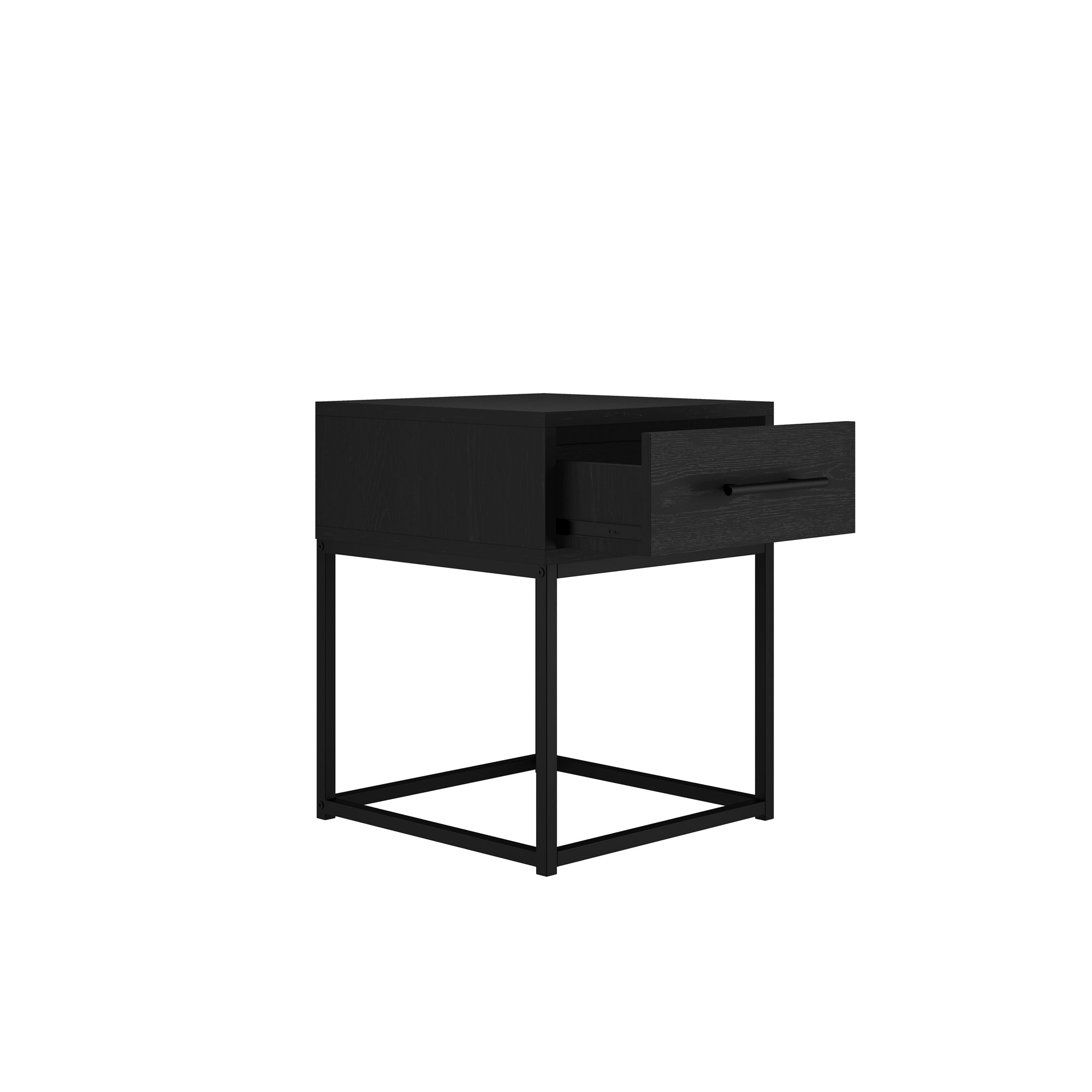 Barnes Matte Black Bedside Cabinet