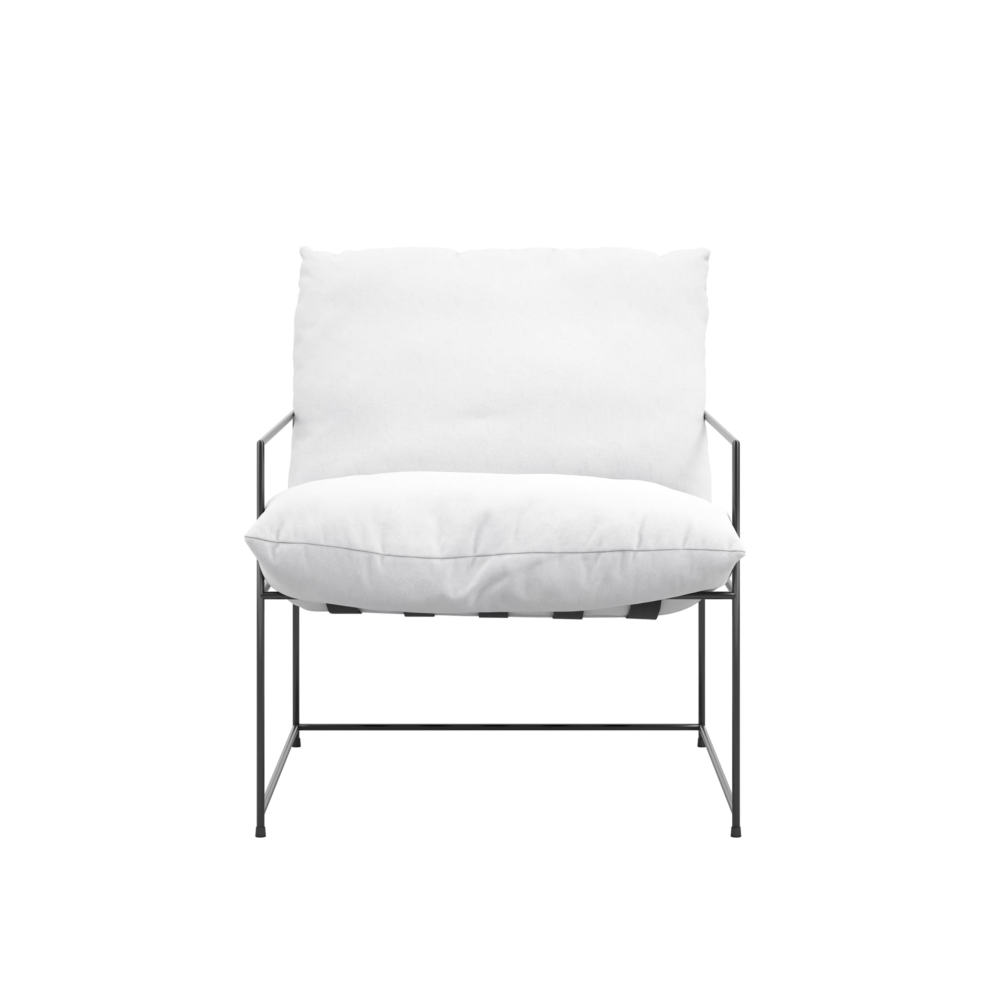 Modern white accent chair