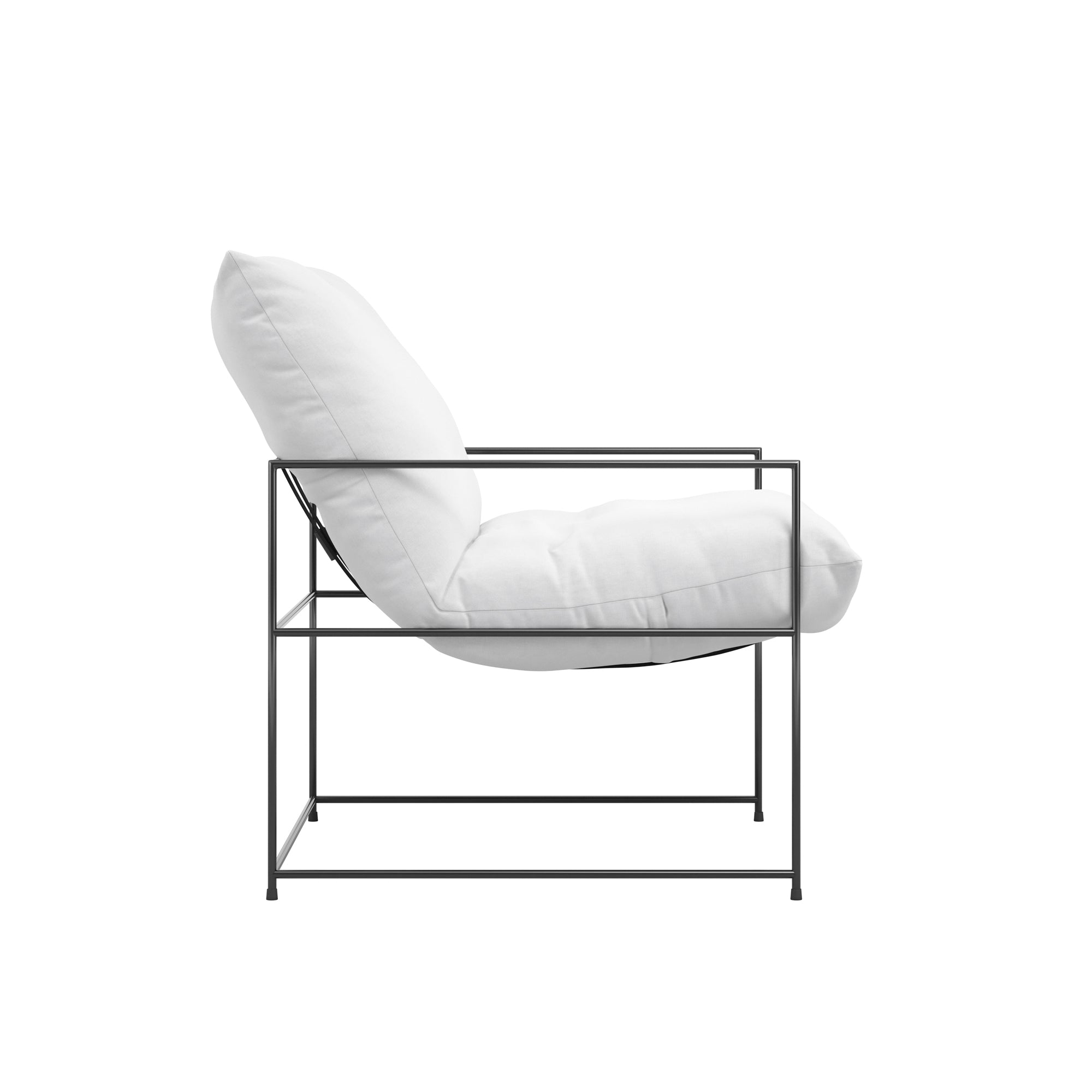 Modern white accent chair
