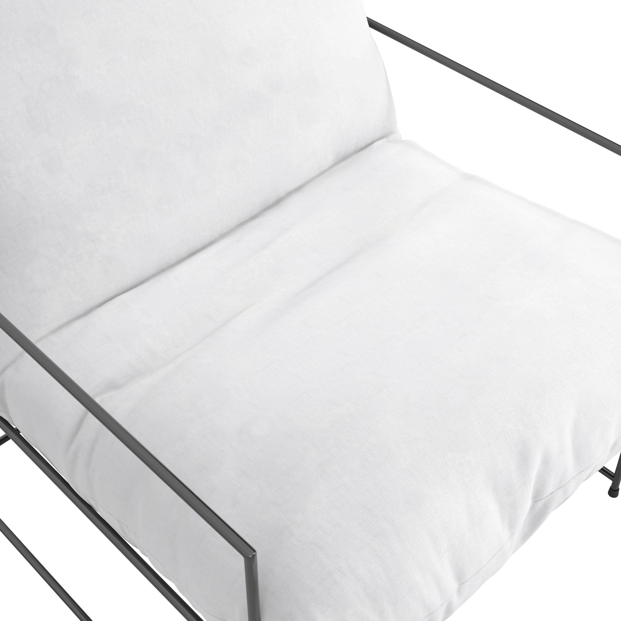 Modern white accent chair