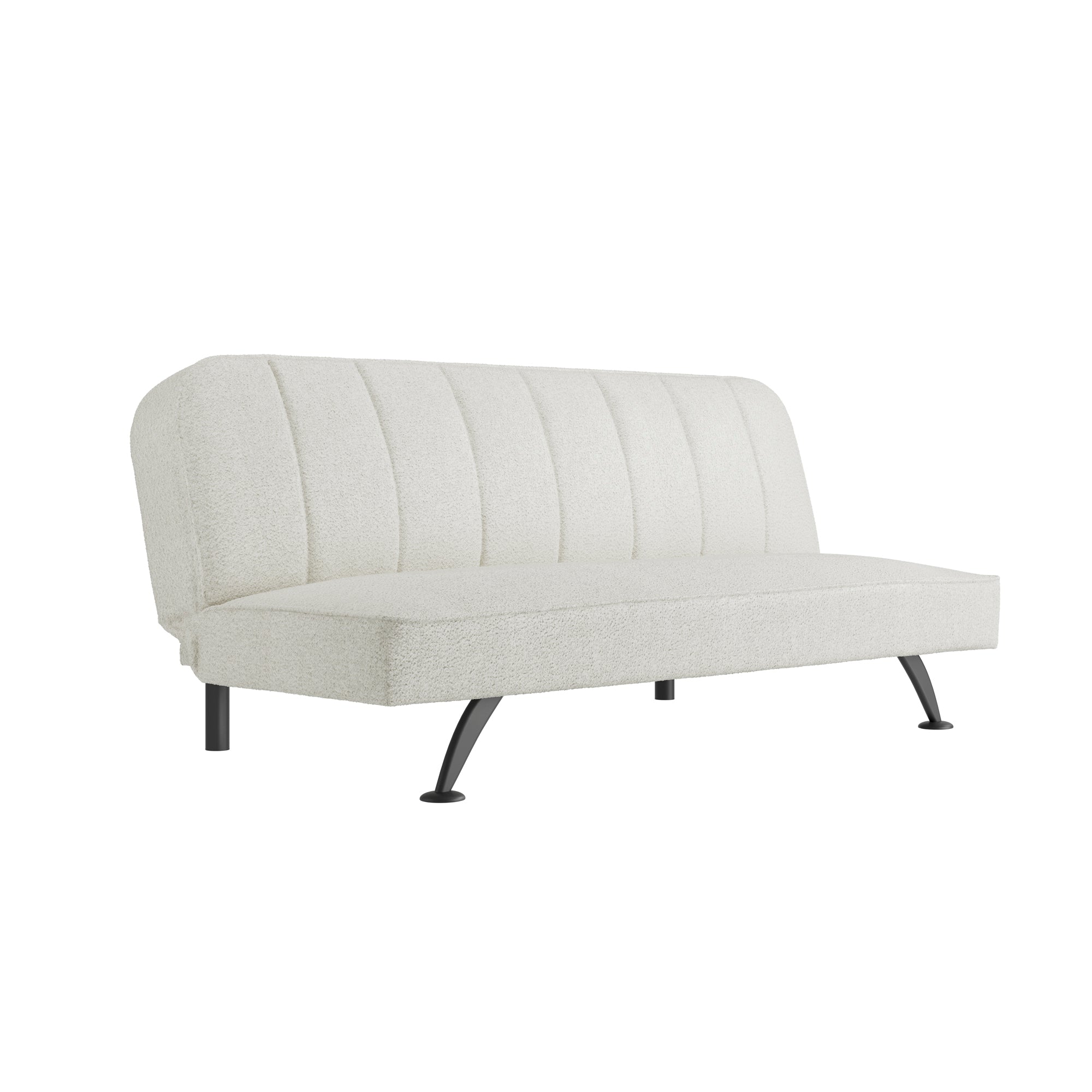Arden Sofa Bed Ivory Boucle / Matte Black