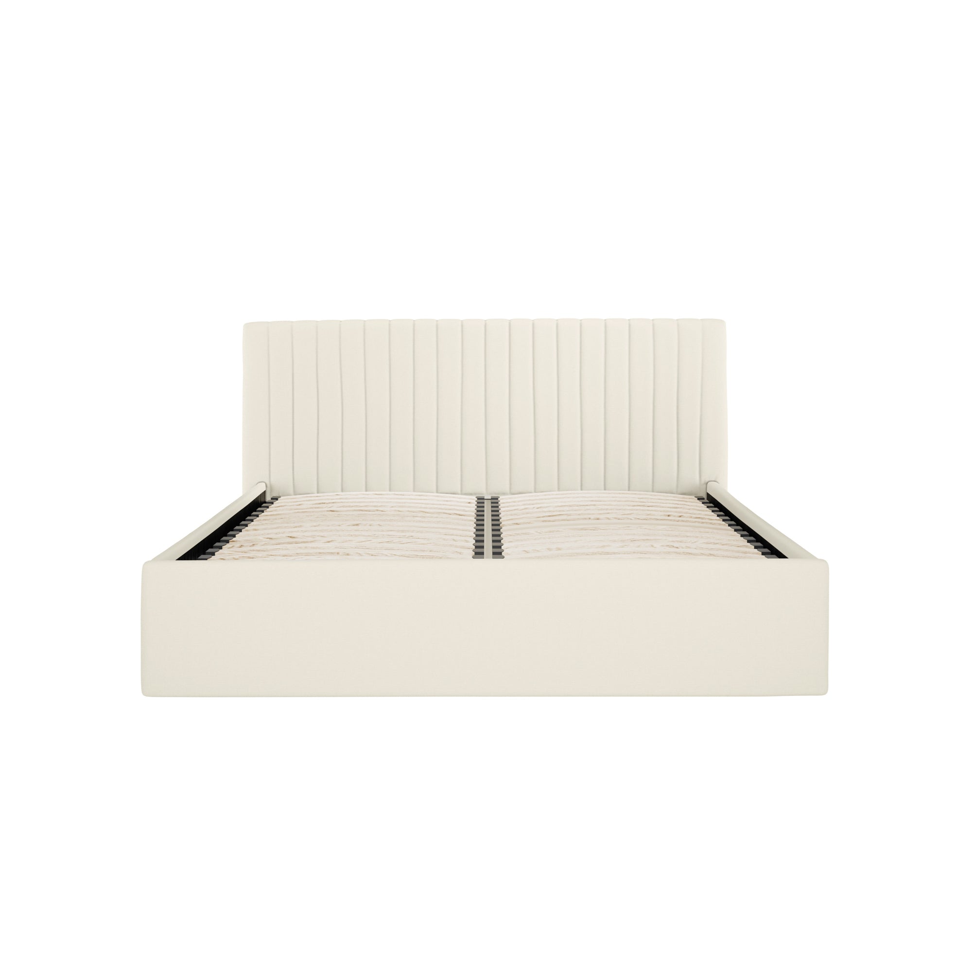 Vienna Milk Ottoman Double Bed