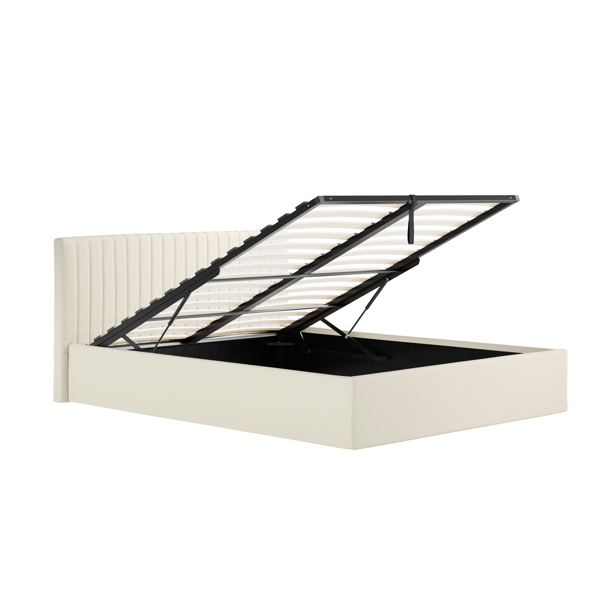 Vienna Milk Ottoman Double Bed