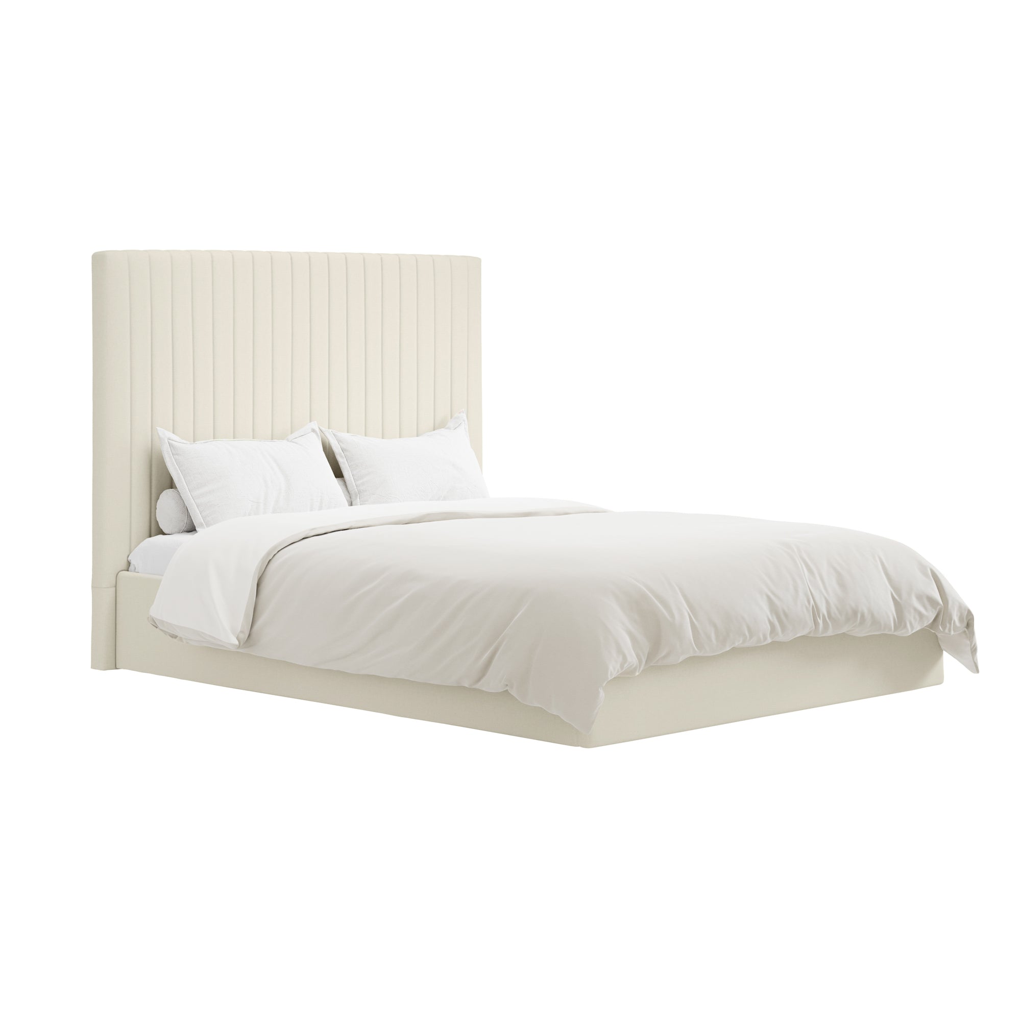 Vienna Milk Tall Ottoman King Size Bed