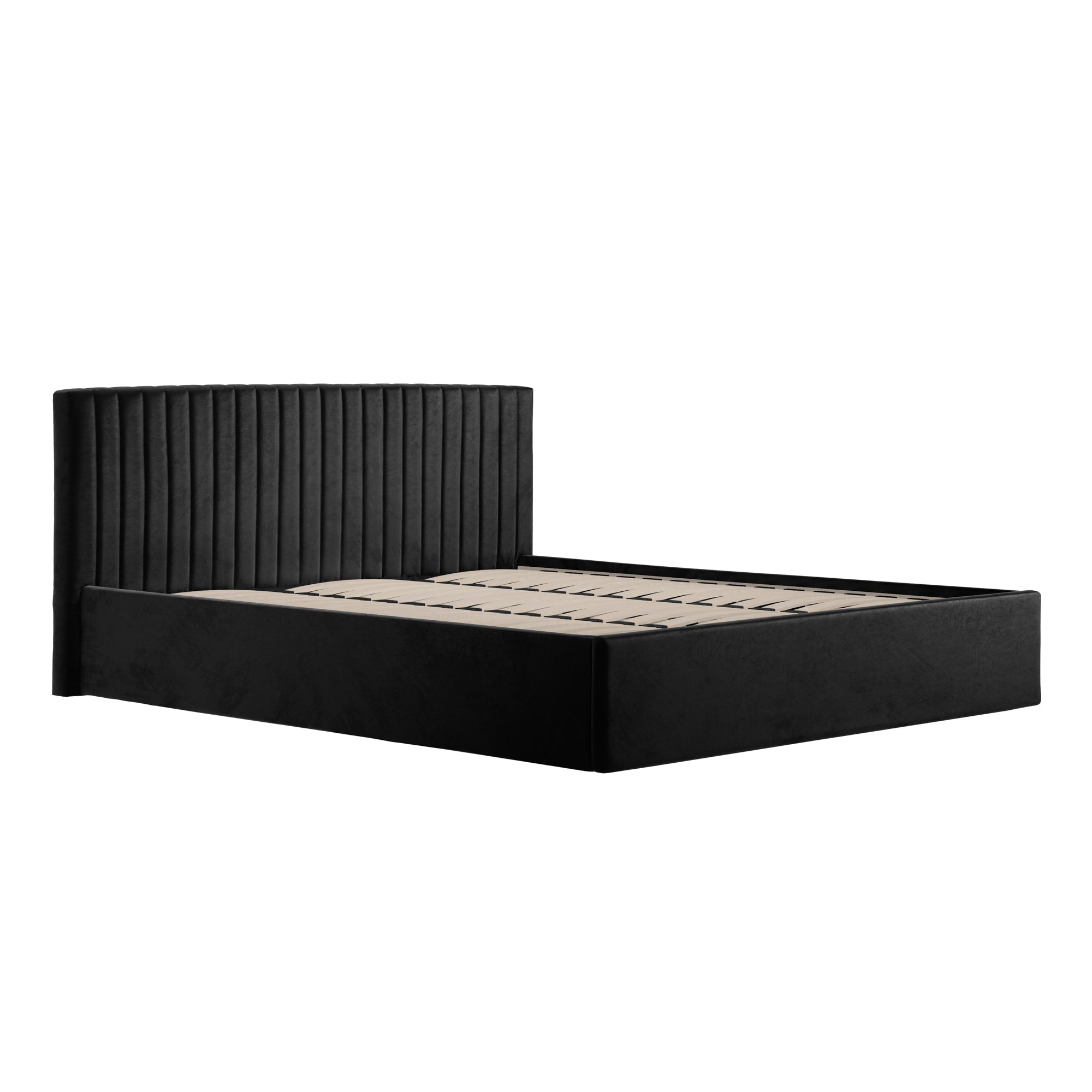 Vienna Black Ottoman Super King Size Bed