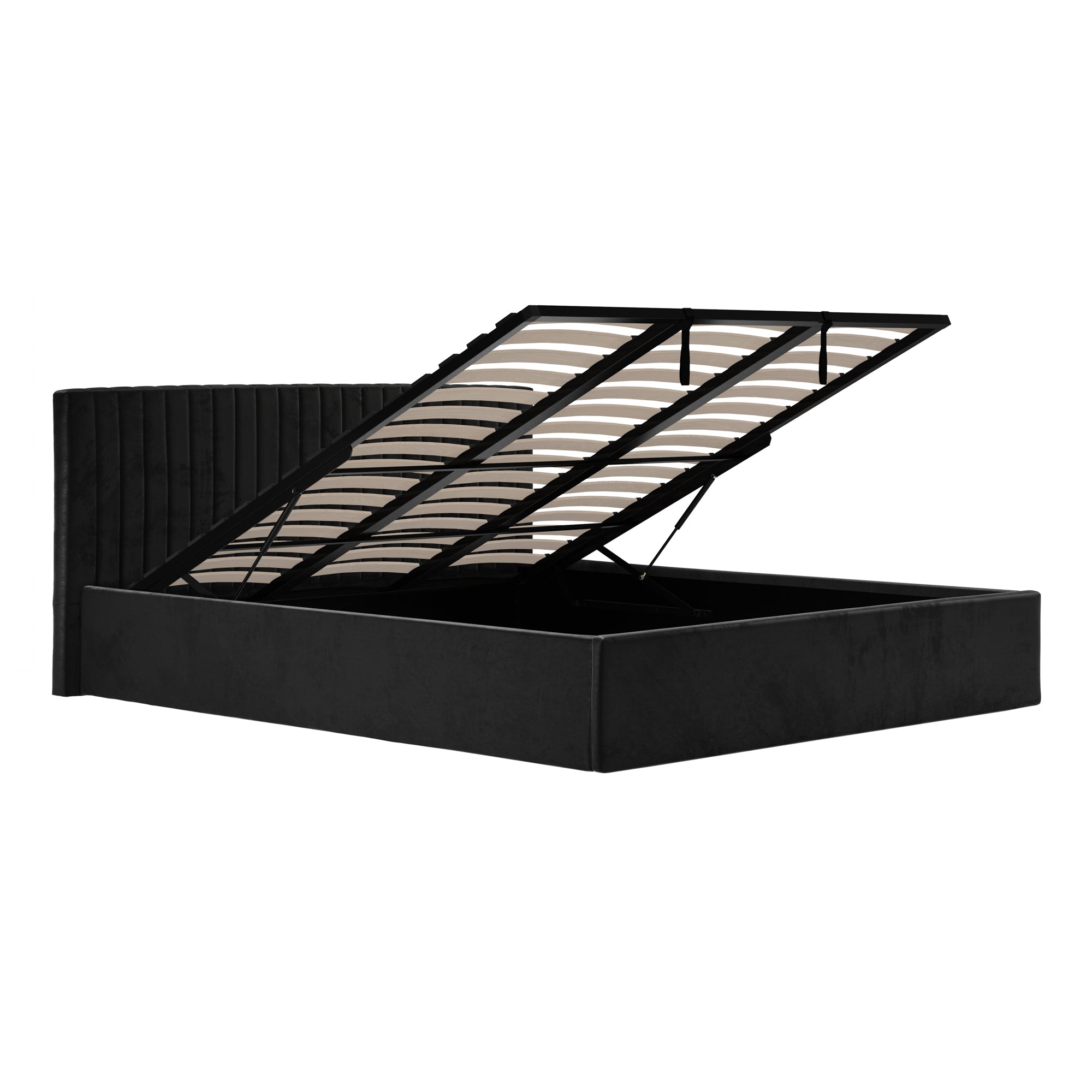Vienna Black Ottoman Super King Size Bed
