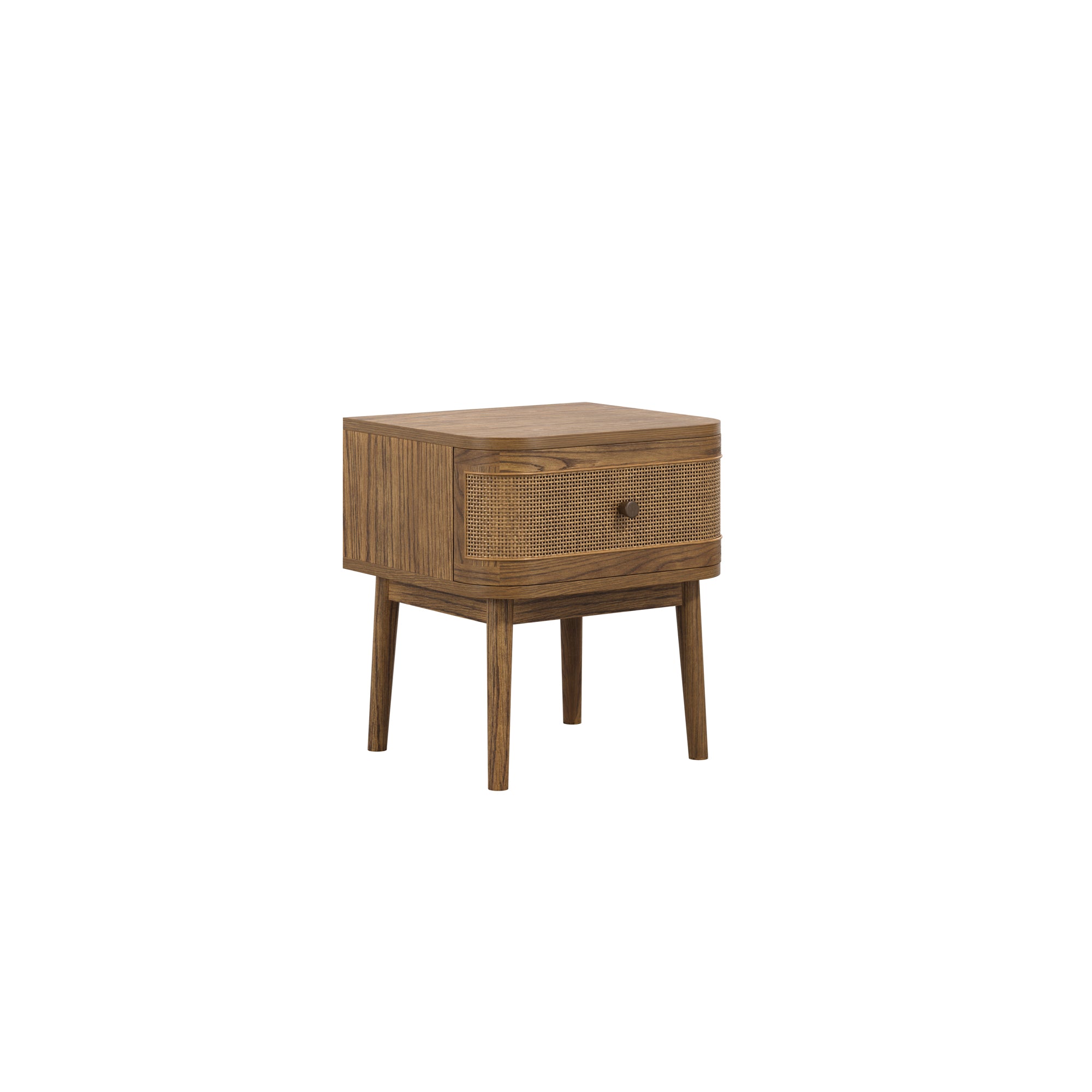 Small contemporary wooden bedside table