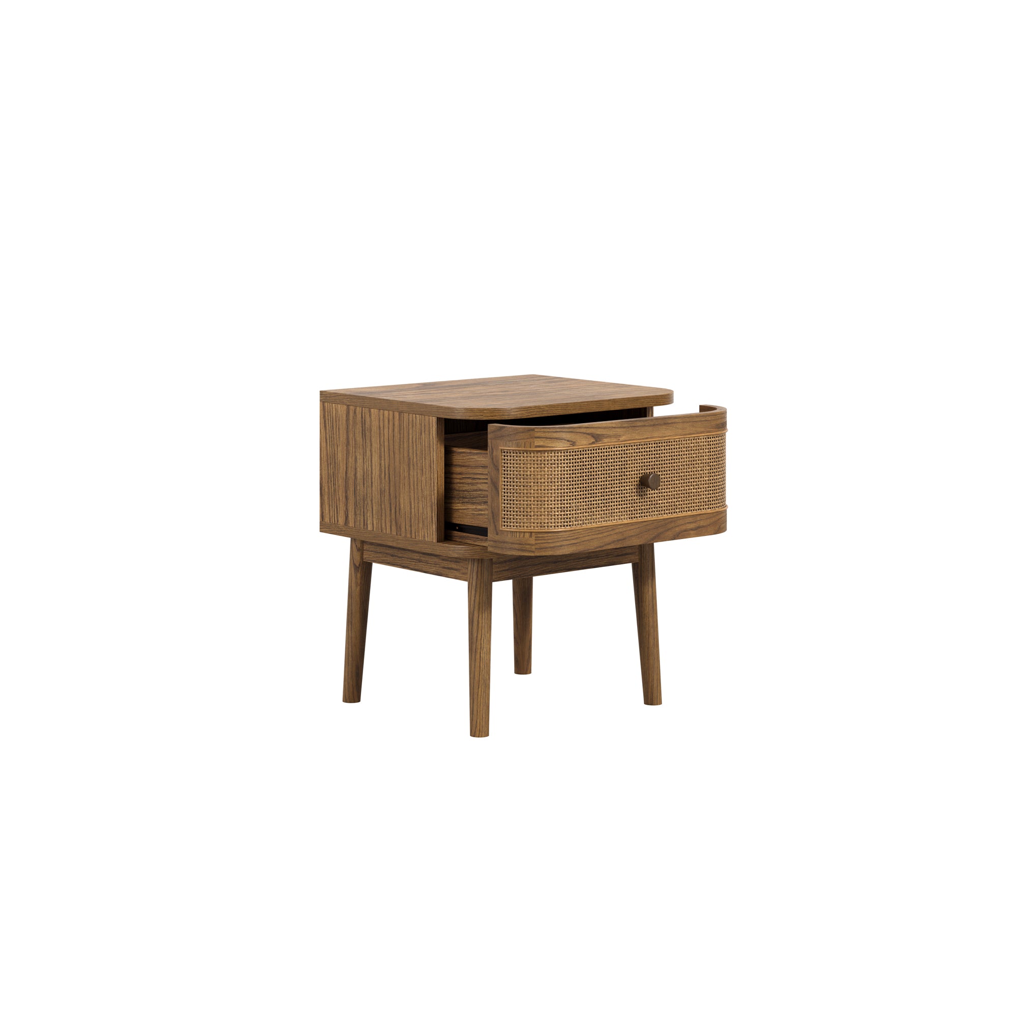 Small contemporary wooden bedside table