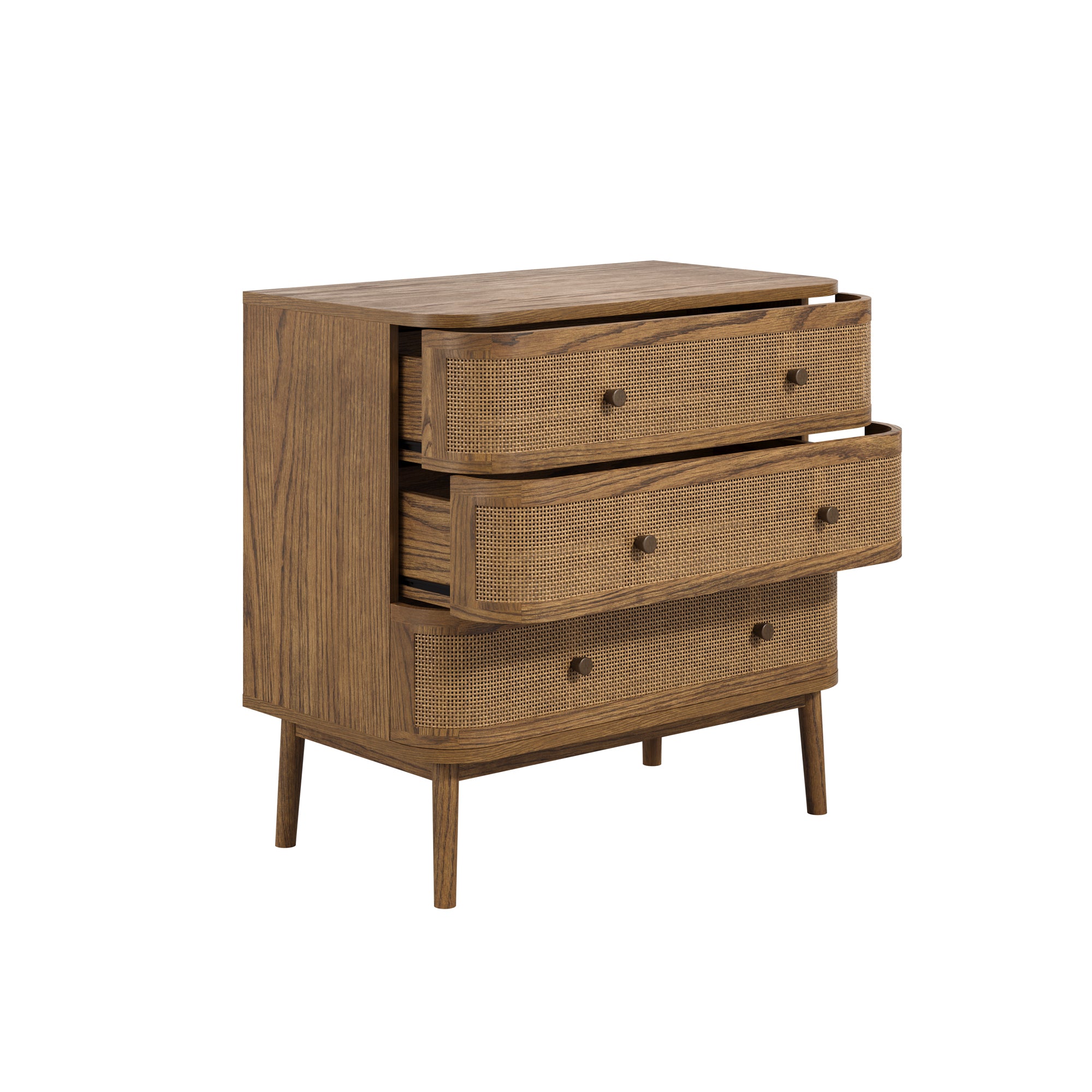 Small contemporary wooden dressing chest of drawers
