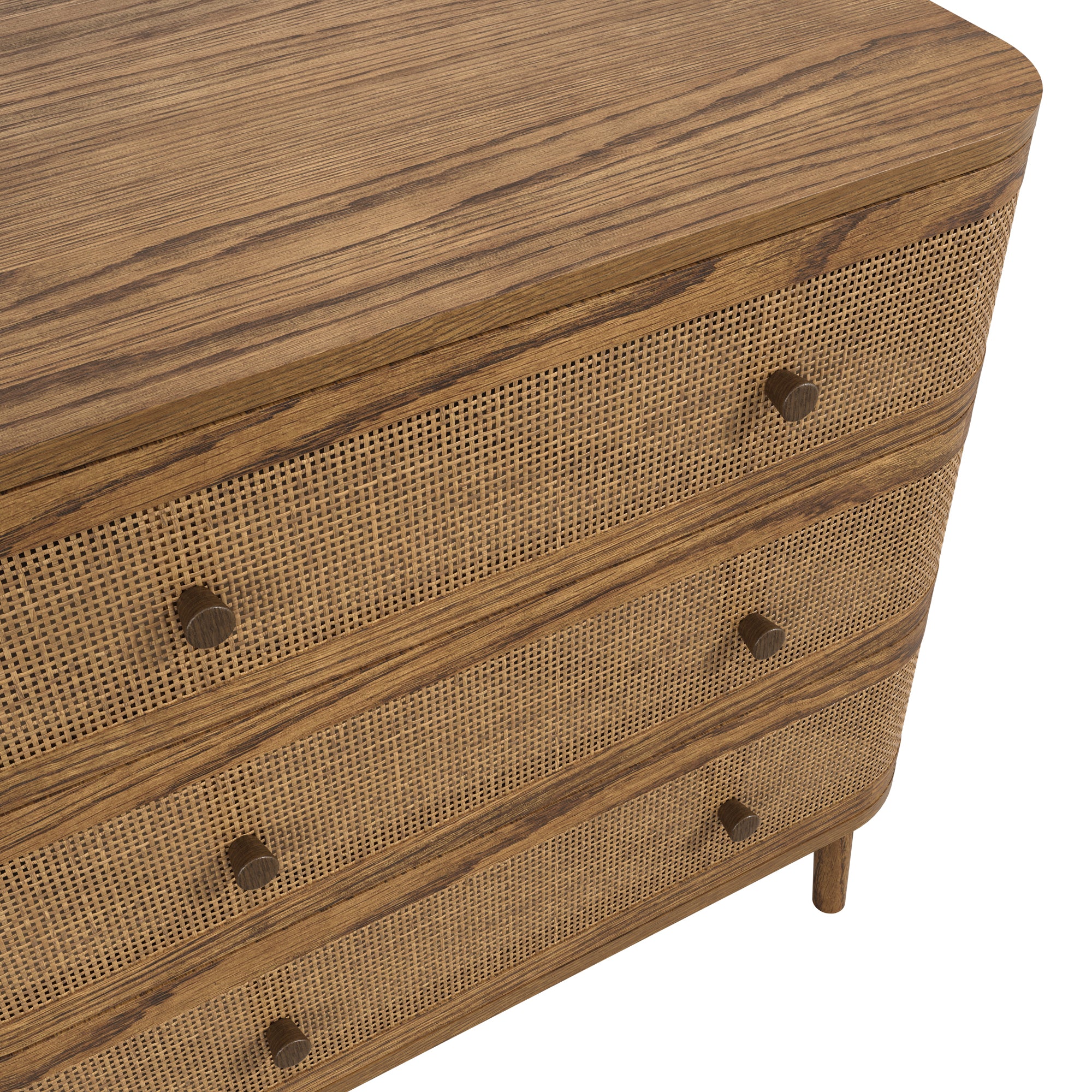 Small contemporary wooden dressing chest of drawers