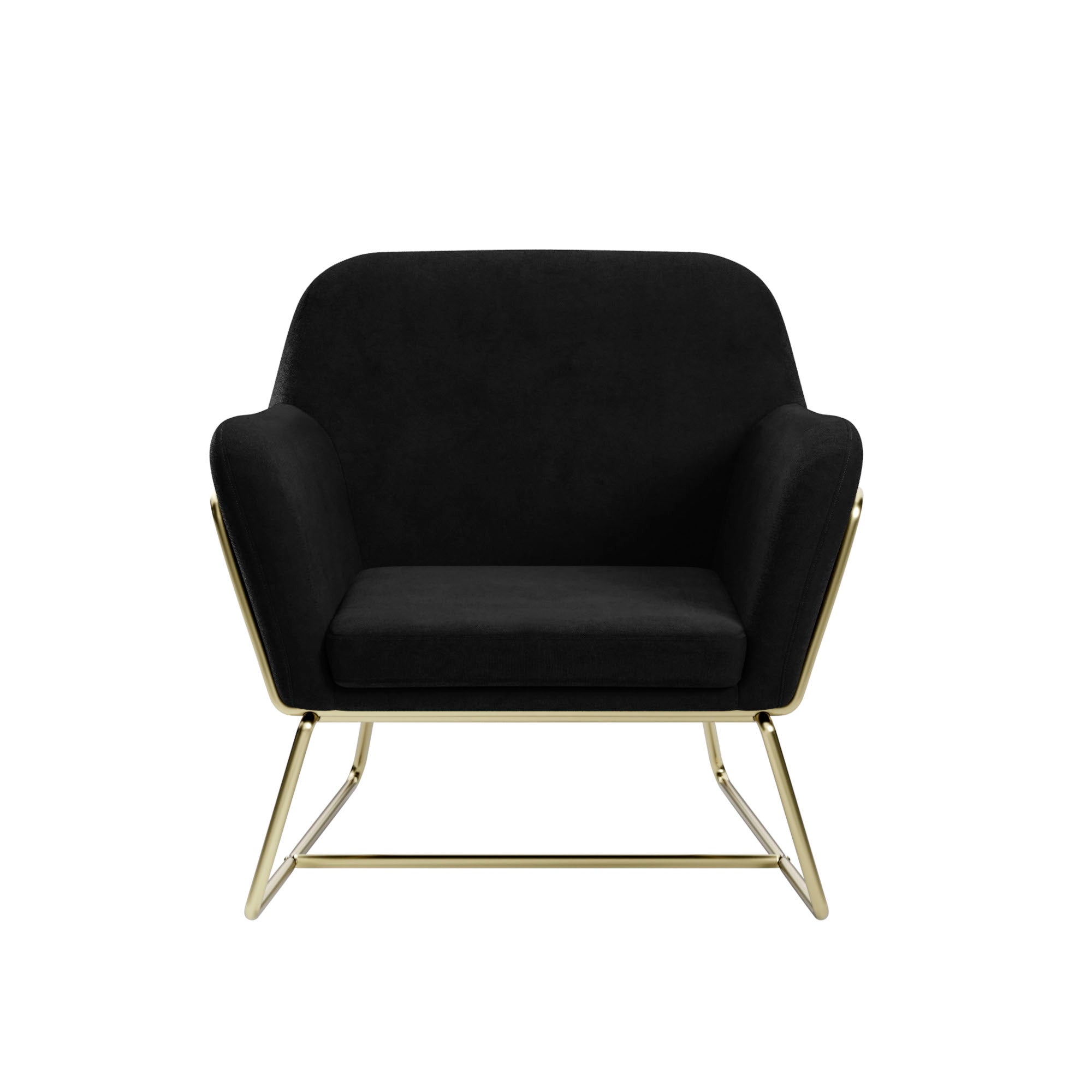 Chelsea Armchair Black Velvet / Brushed Gold