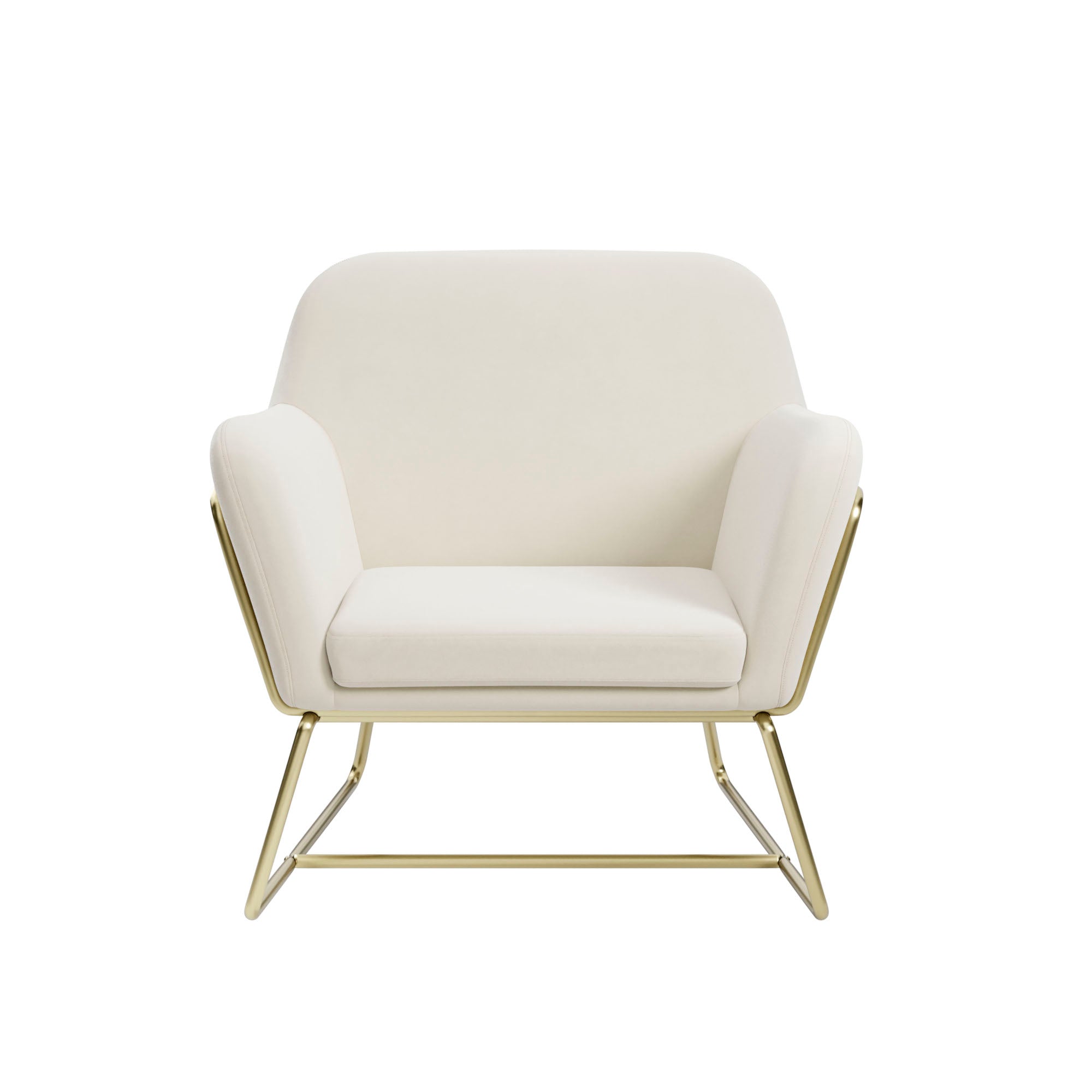 Chelsea Armchair Cream Velvet / Brushed Gold