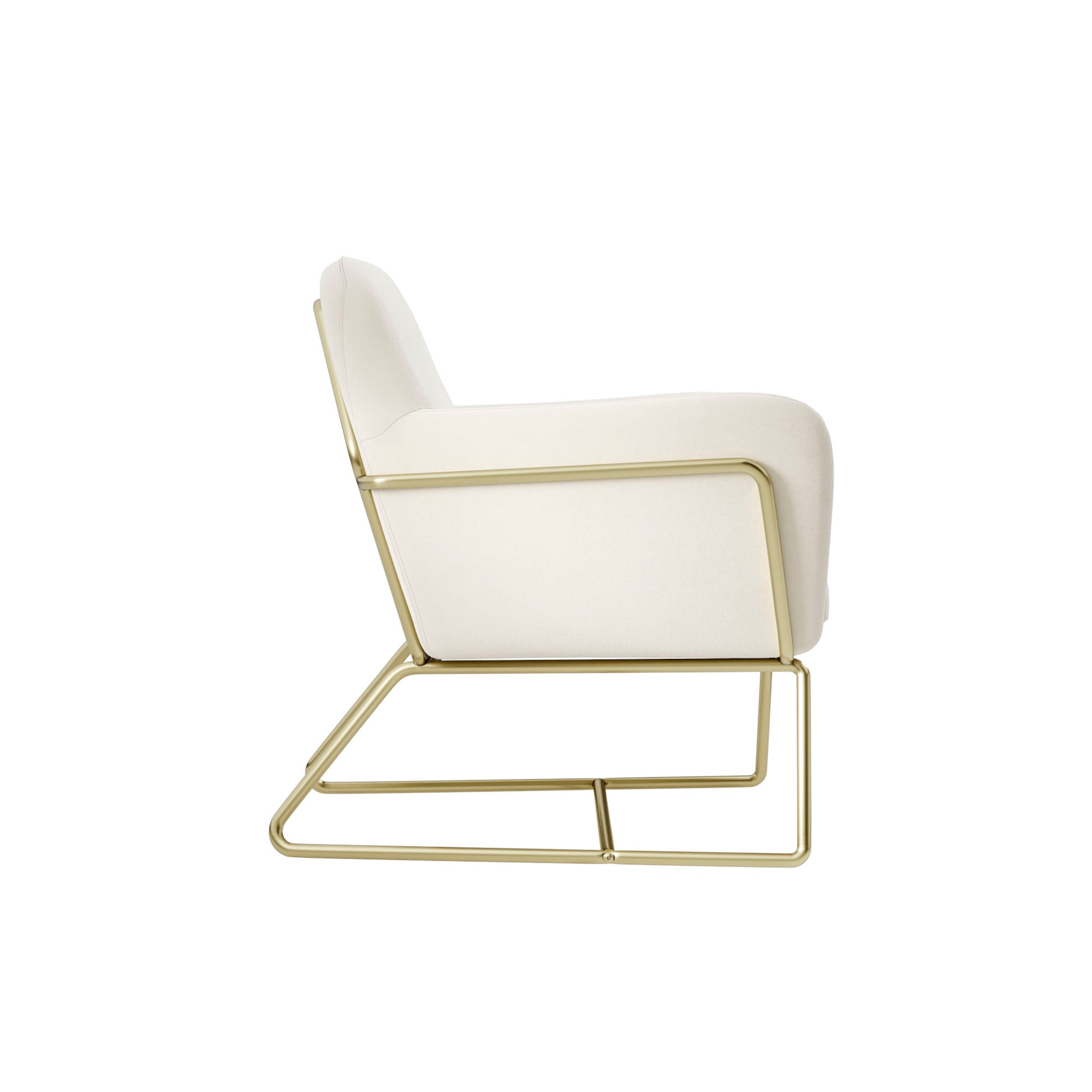 Chelsea Armchair Cream Velvet / Brushed Gold