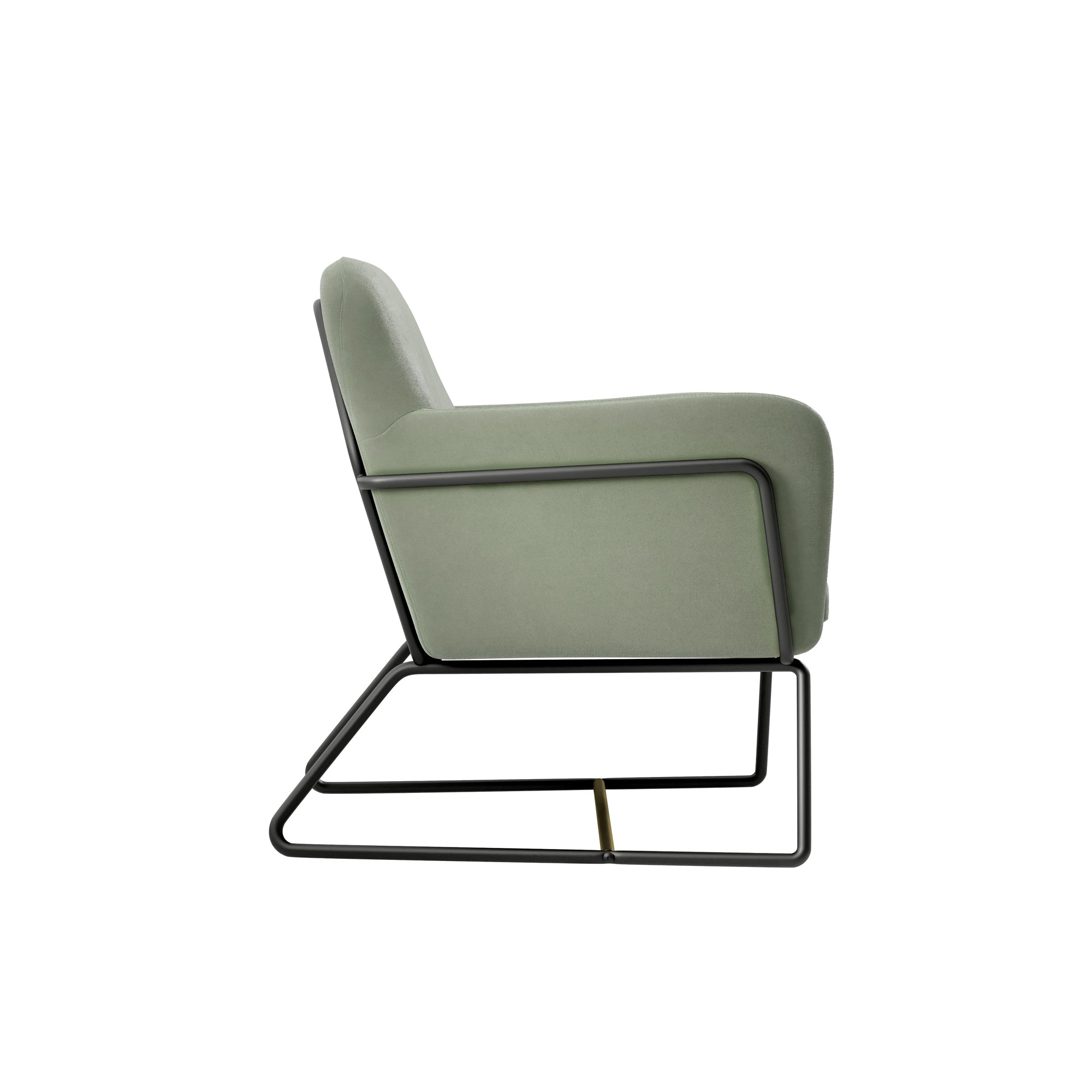 Chelsea Armchair Sage Velvet / Matte Black