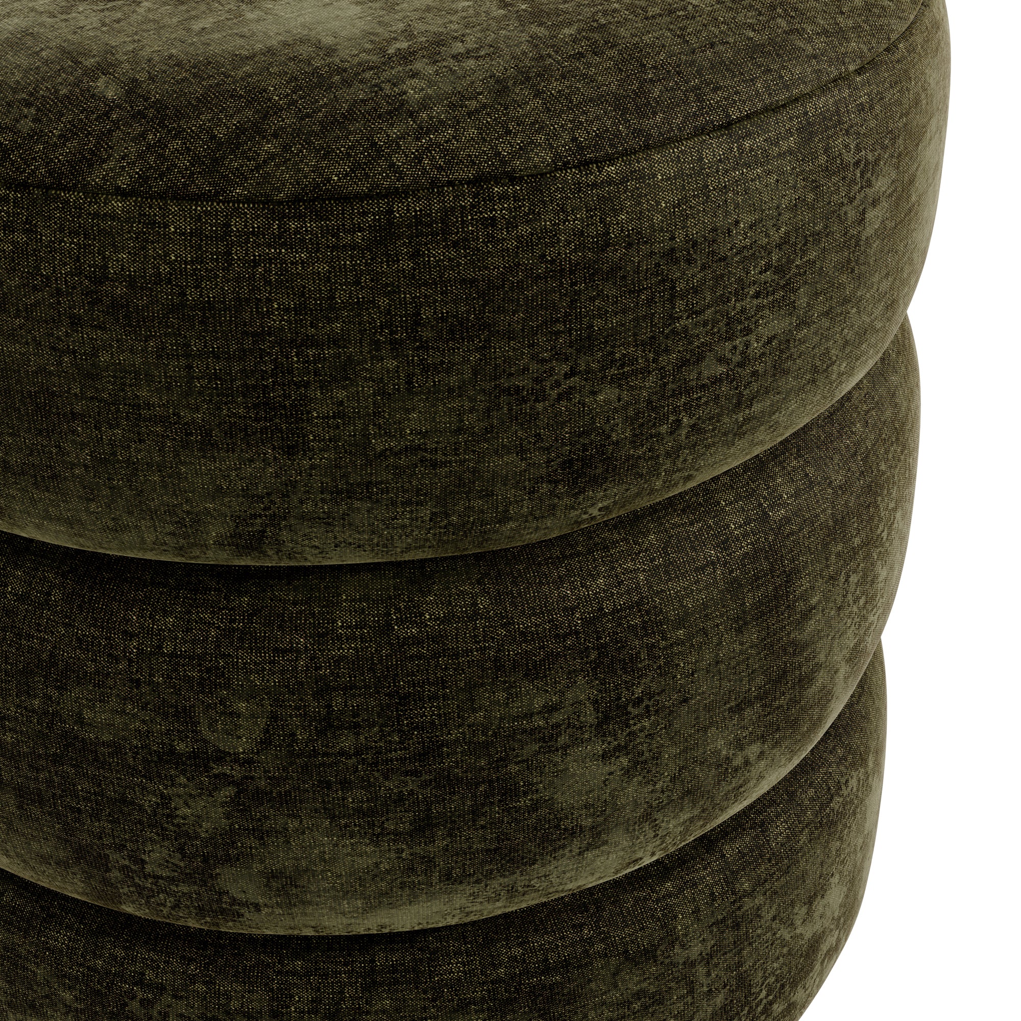 Emil Olive / Black Pouffe