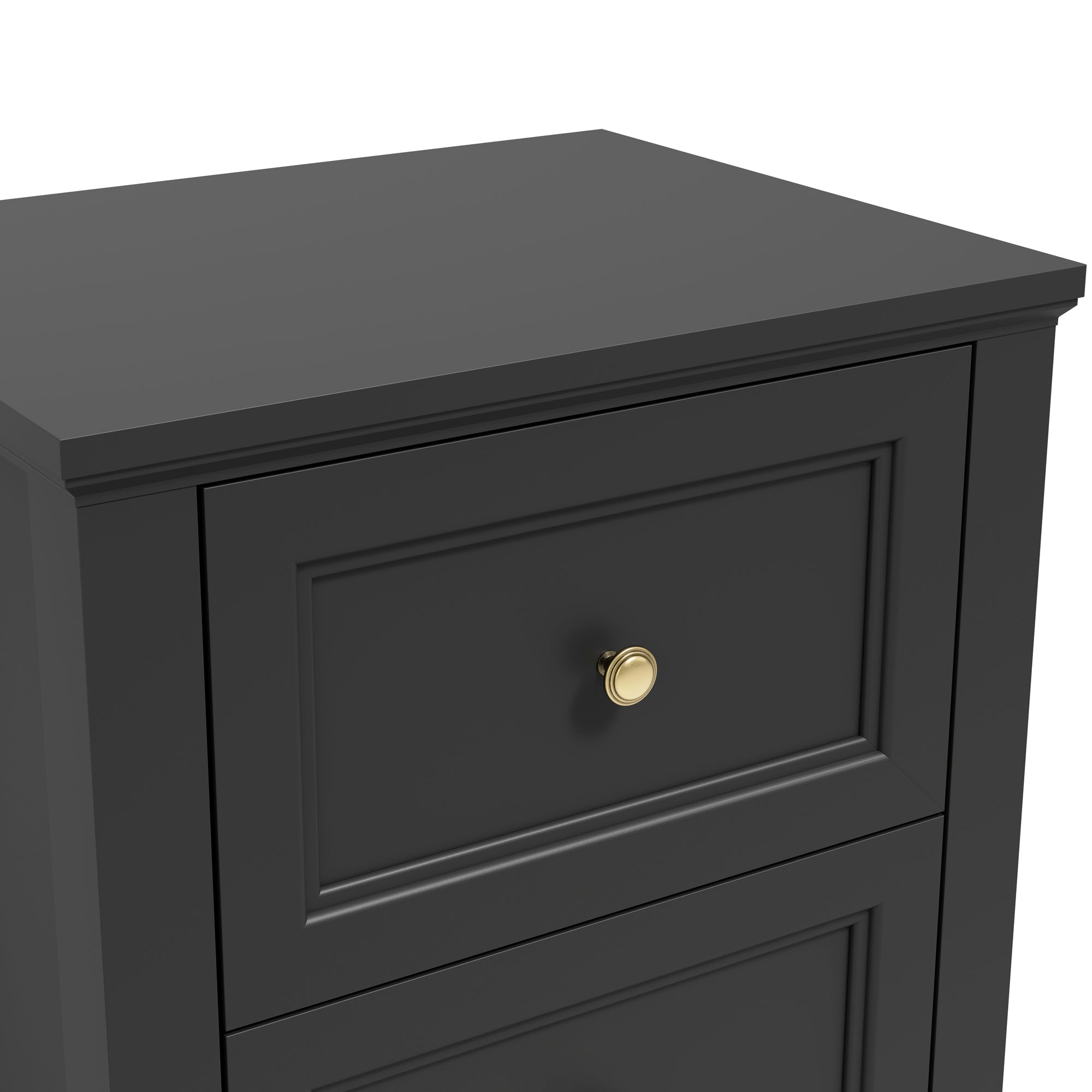 Corinthia Black Bedside Cabinet