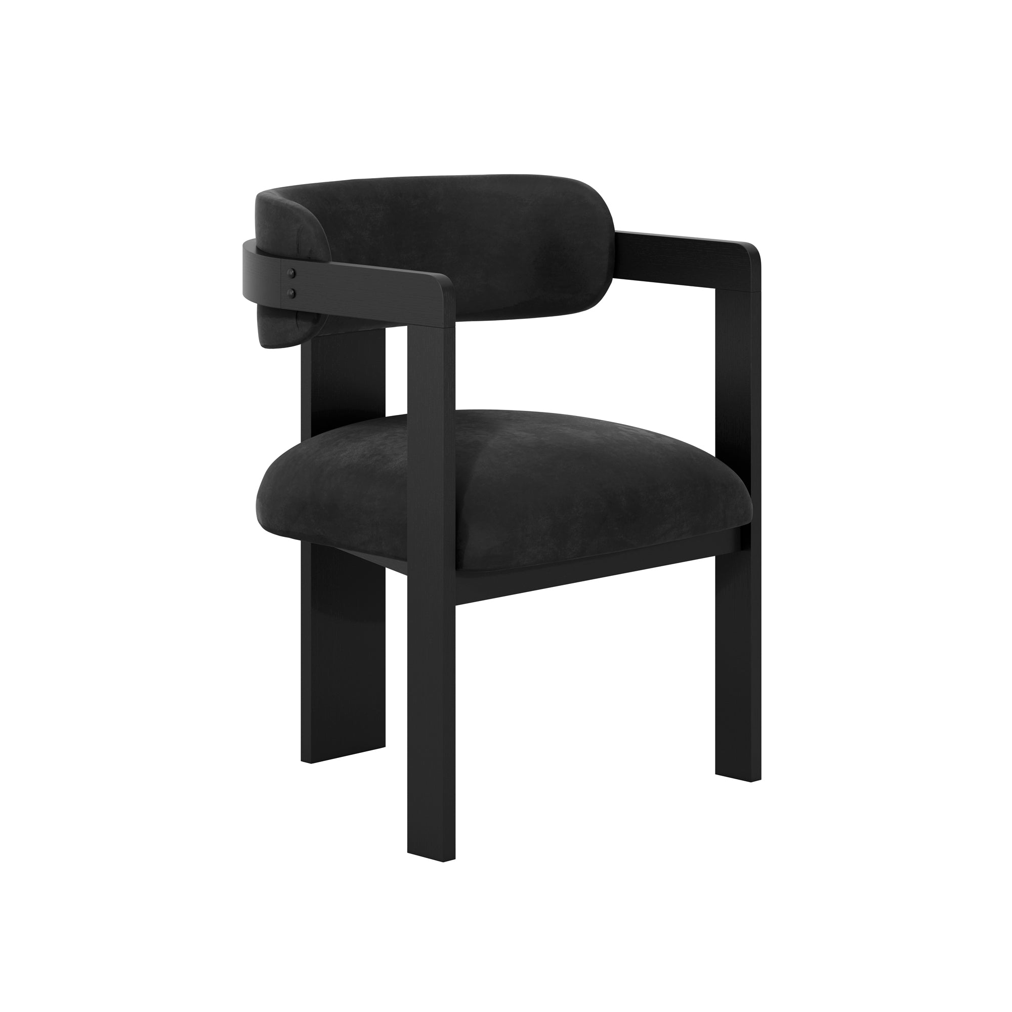 Modern black armchair