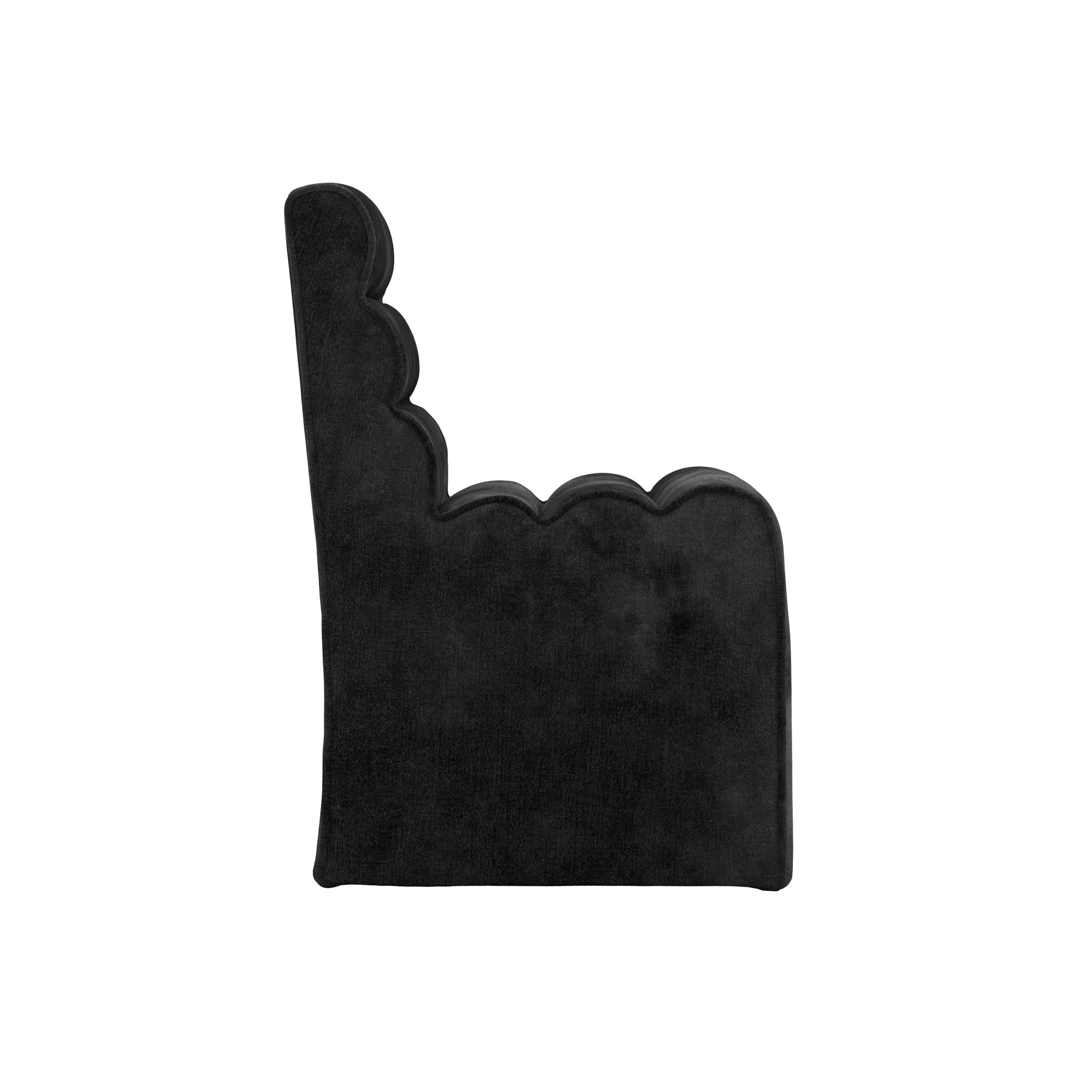 Black velvet dining chair