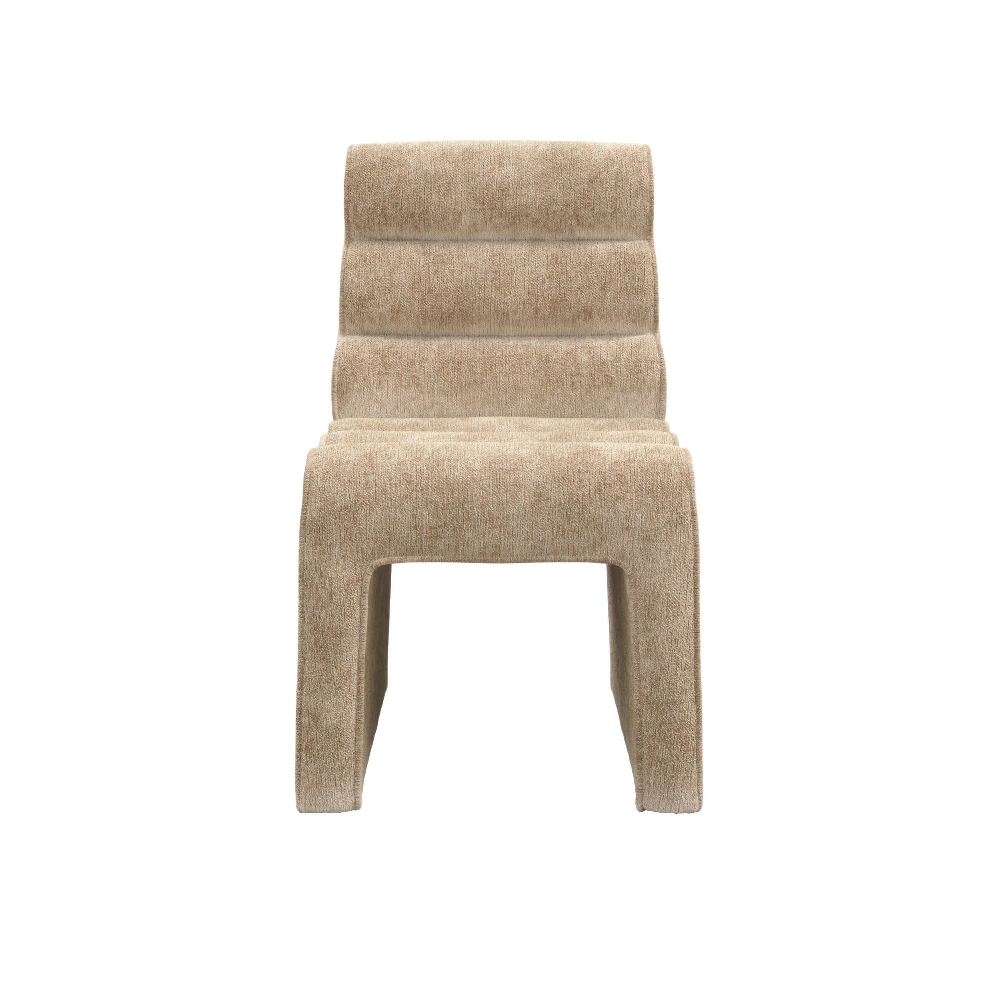 Beige velvet dining chair