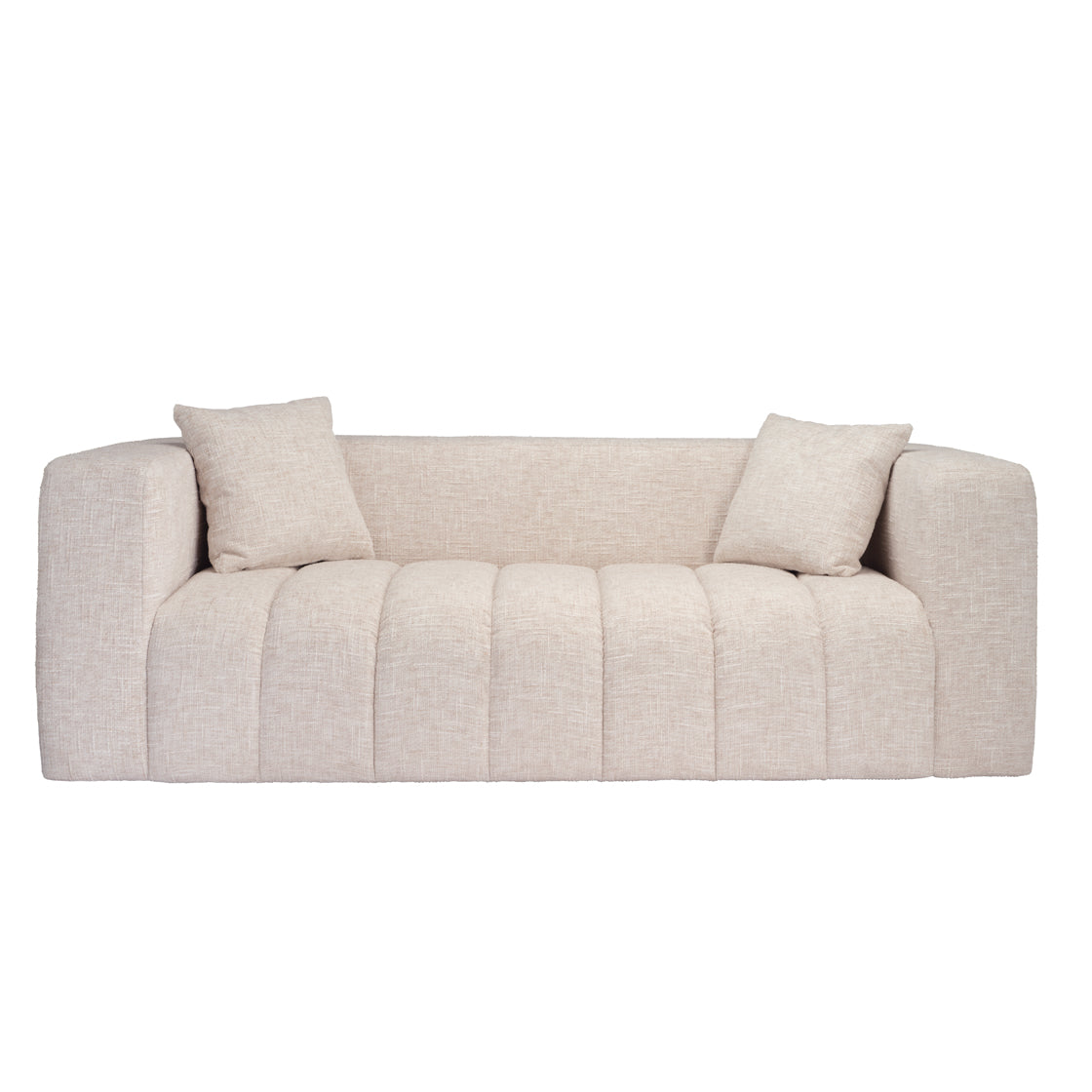 Beige 3 seater Chenille Sofa
