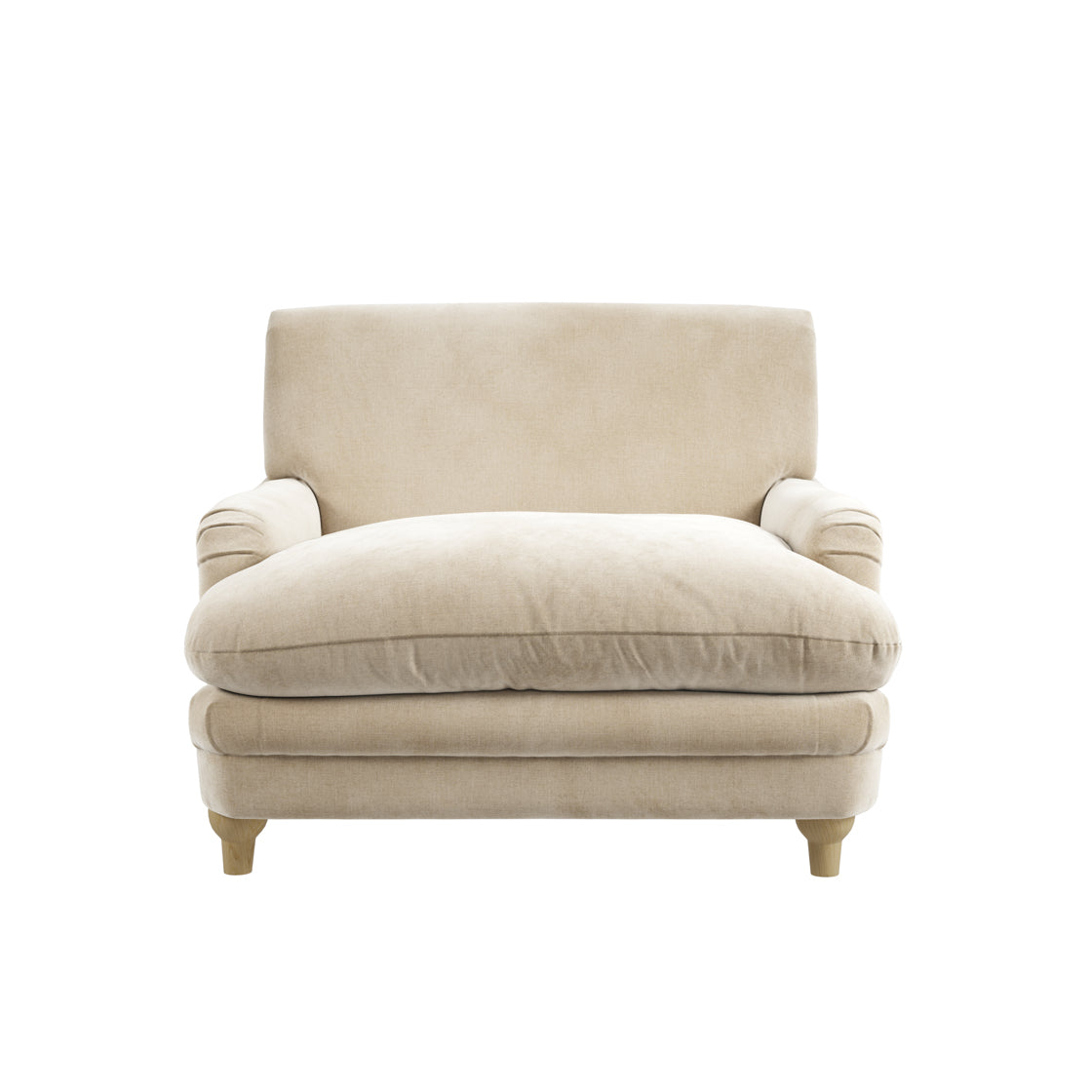 Soft Beige Chenille Armchair
