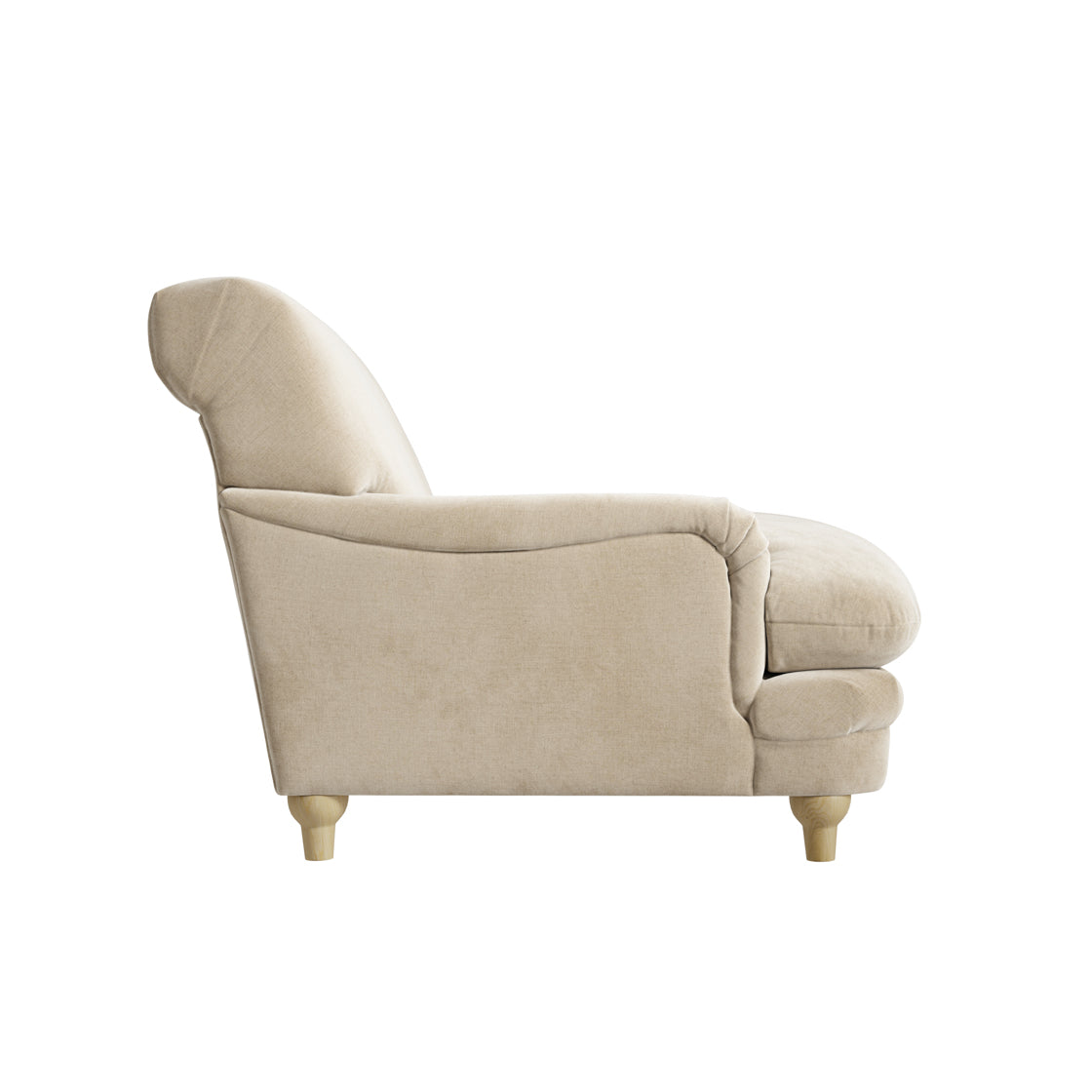 Soft Beige Chenille Armchair