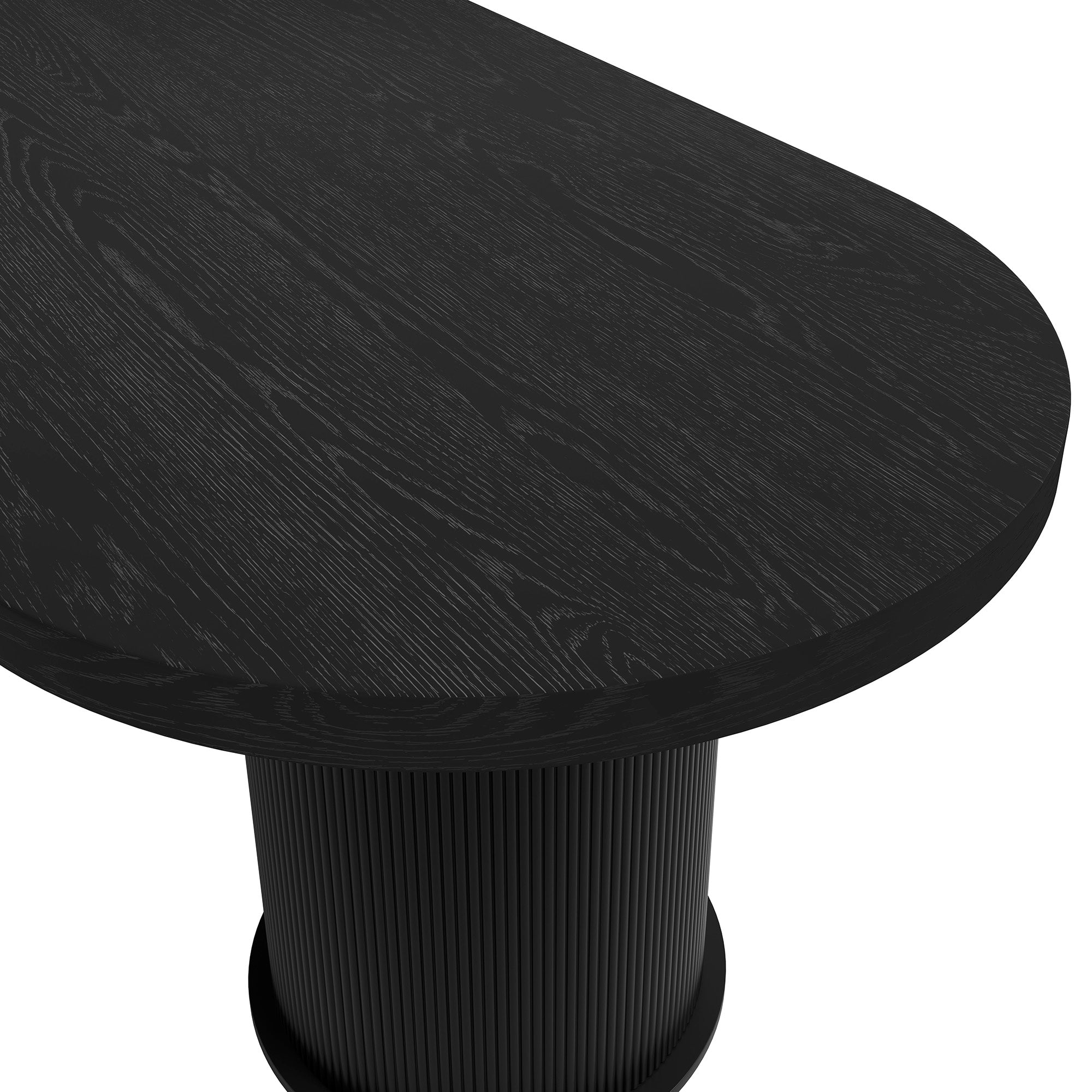 Modern Long round black dining table