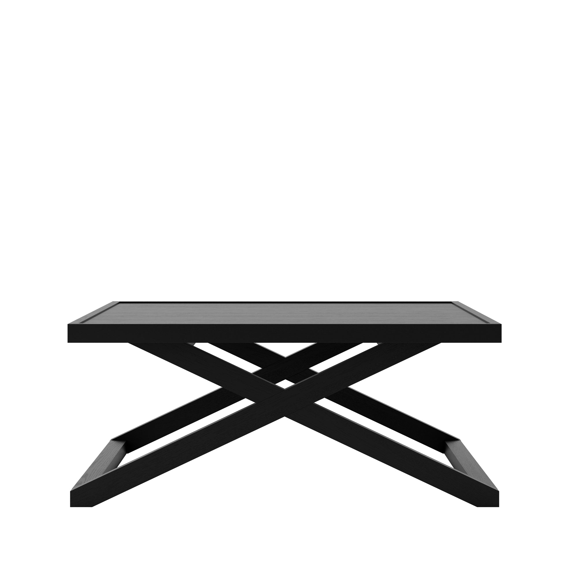 Small black coffee table with square base