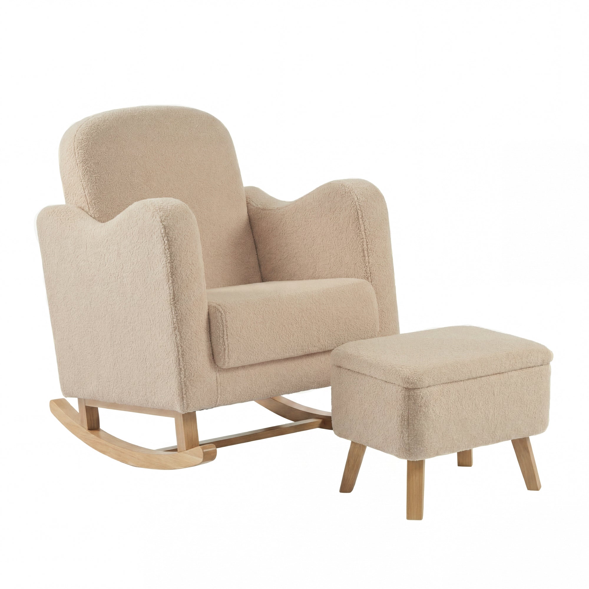 Soother Nursing Chair & Stool Oat Ted