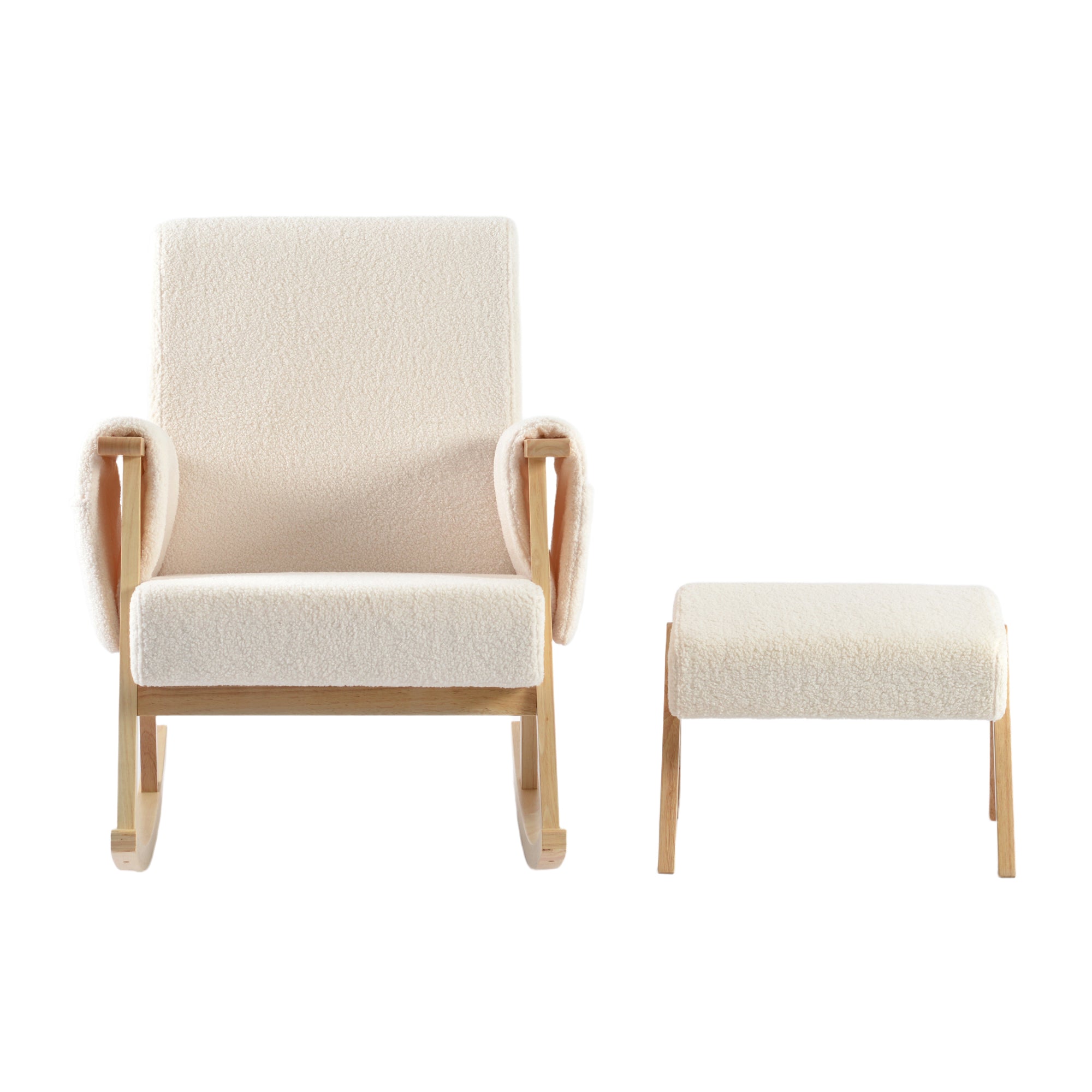 Storyteller Nursing Chair & Stool Off White Ted