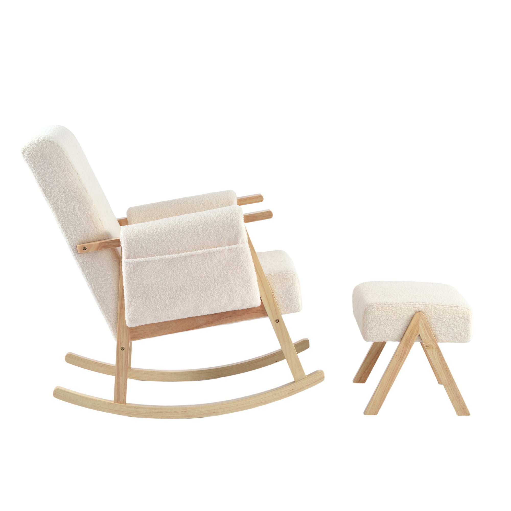 Storyteller Nursing Chair & Stool Off White Ted