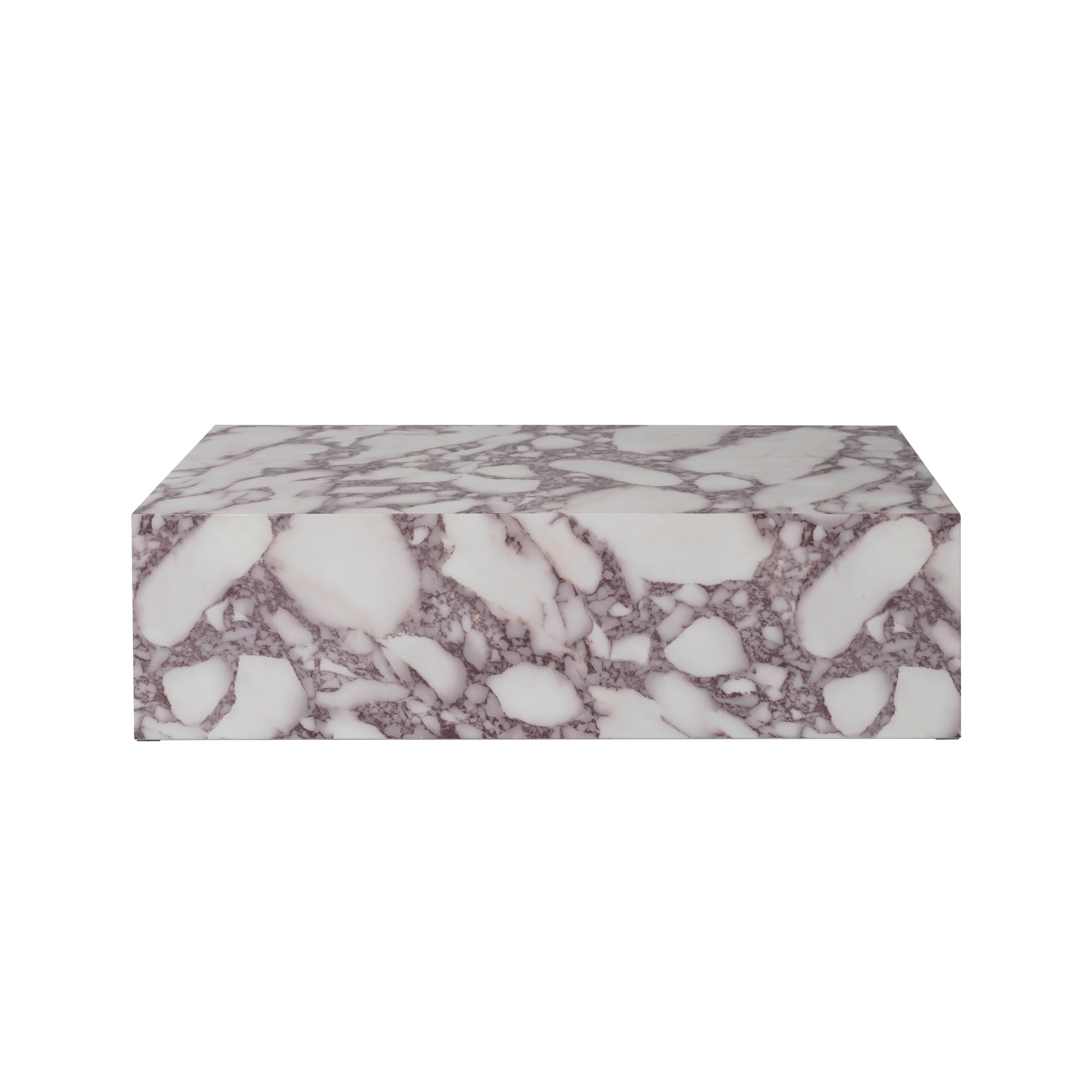 Marble-patterned square coffee table