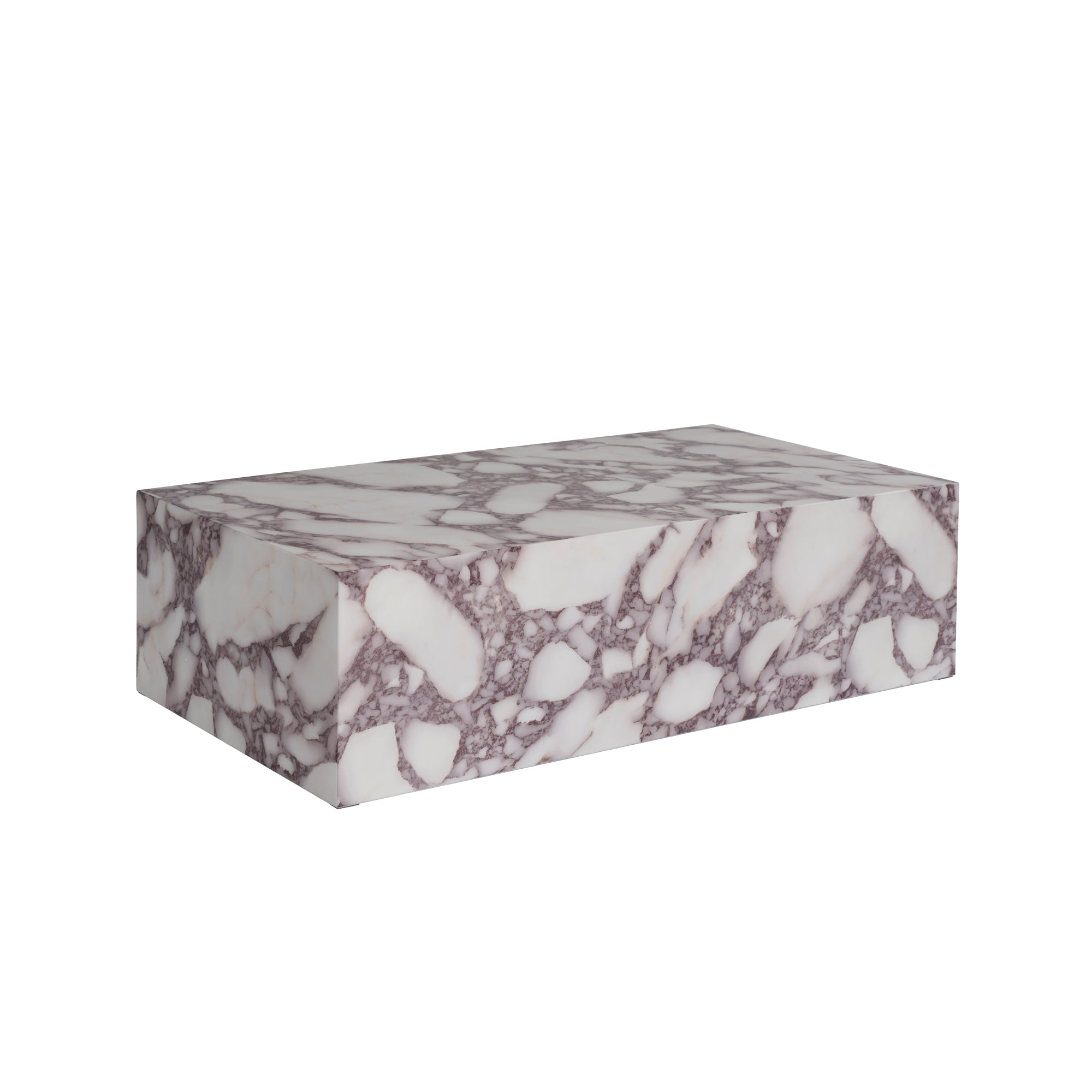 Marble-patterned square coffee table