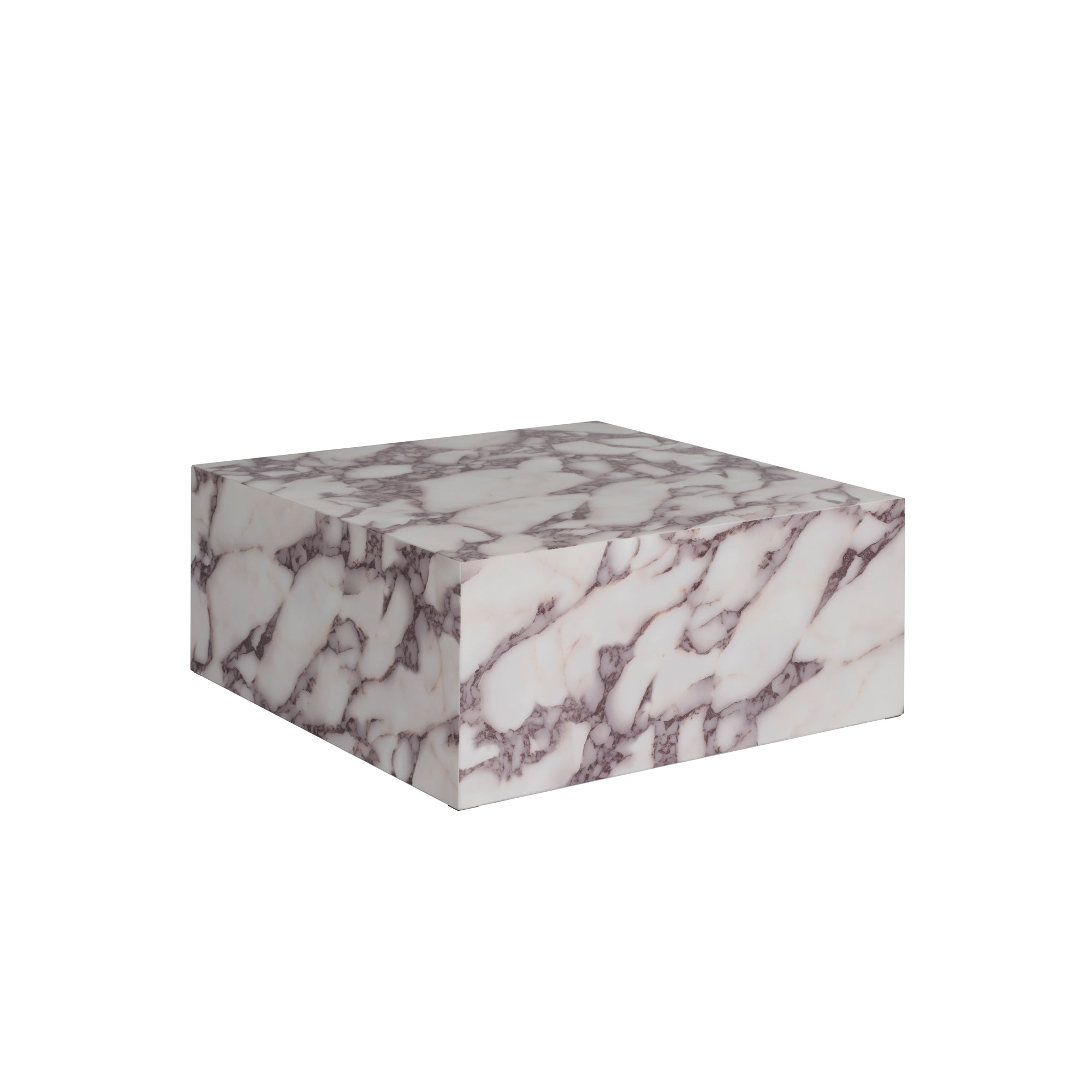 Marble-patterned square coffee table