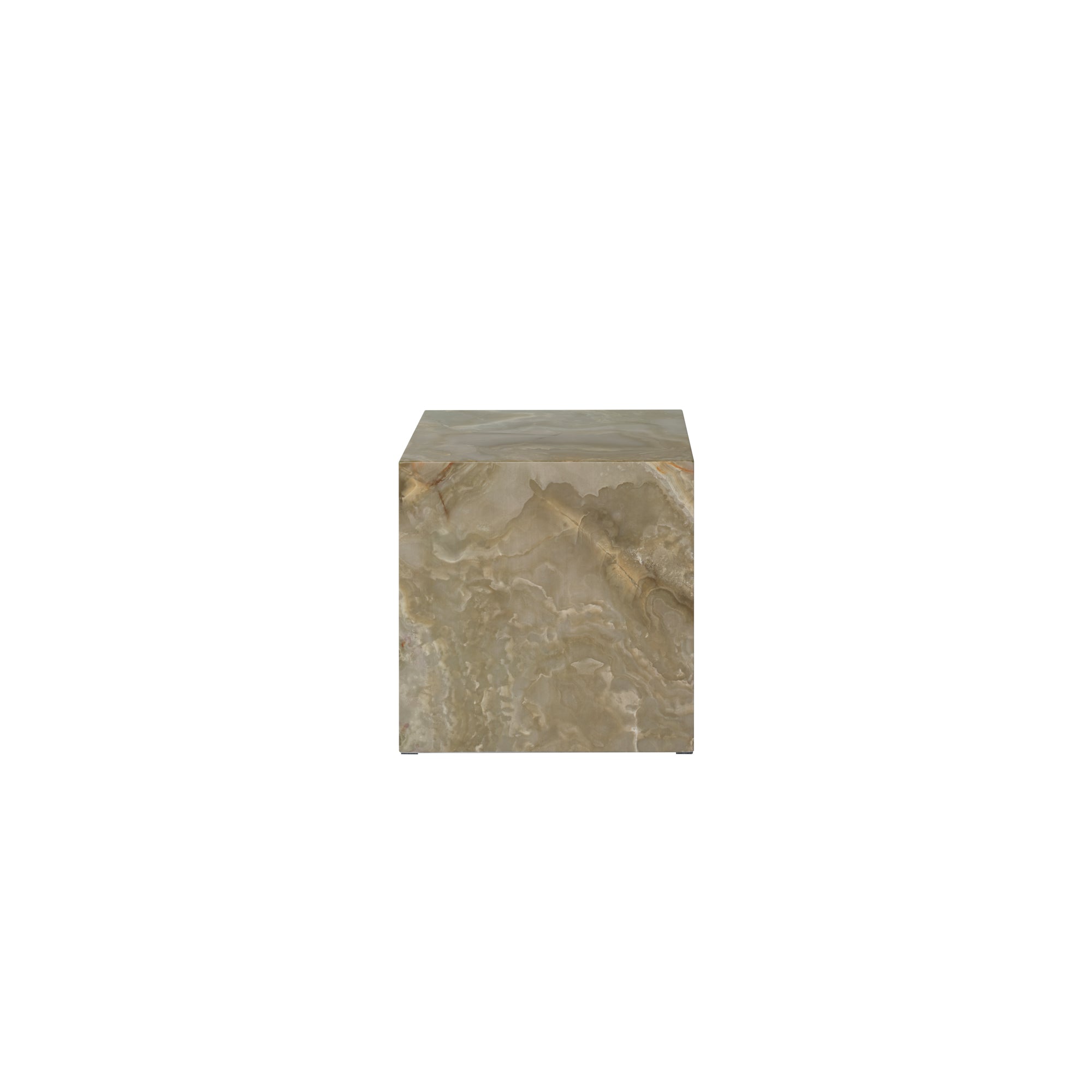 Brown Marble-patterned large square coffee table