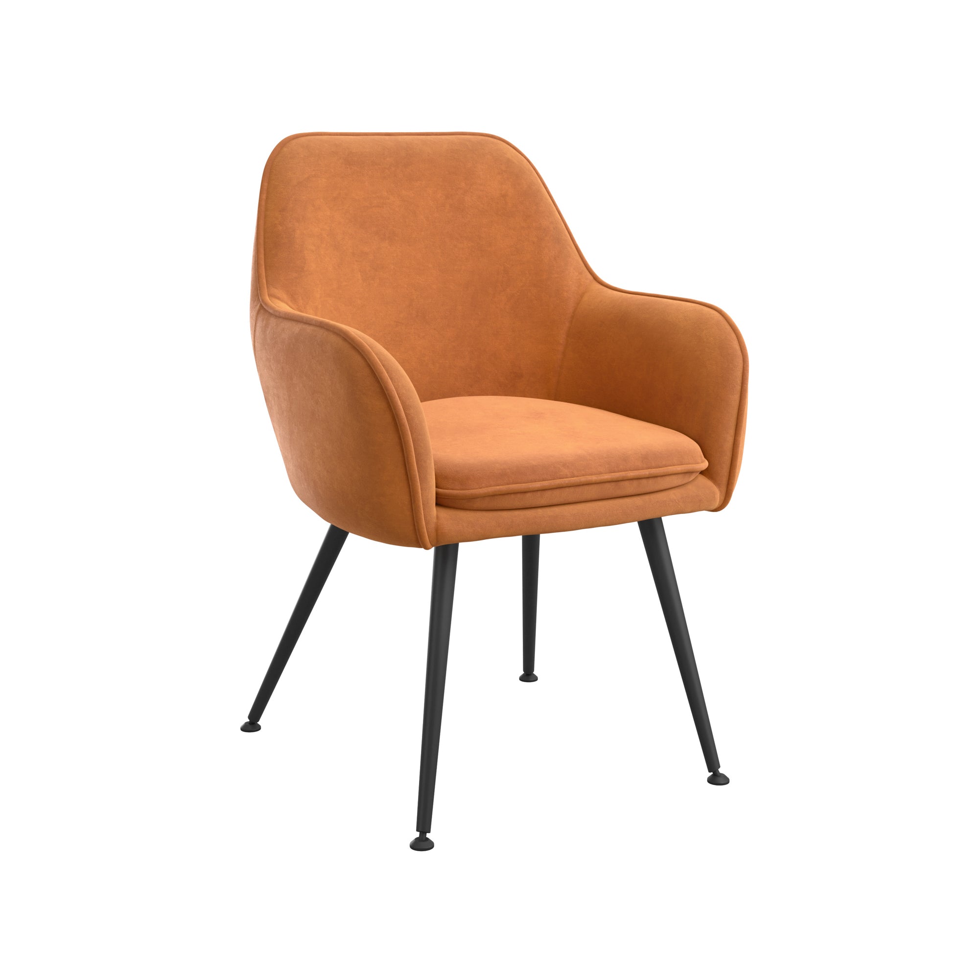 Rust Brown armchair with black legs