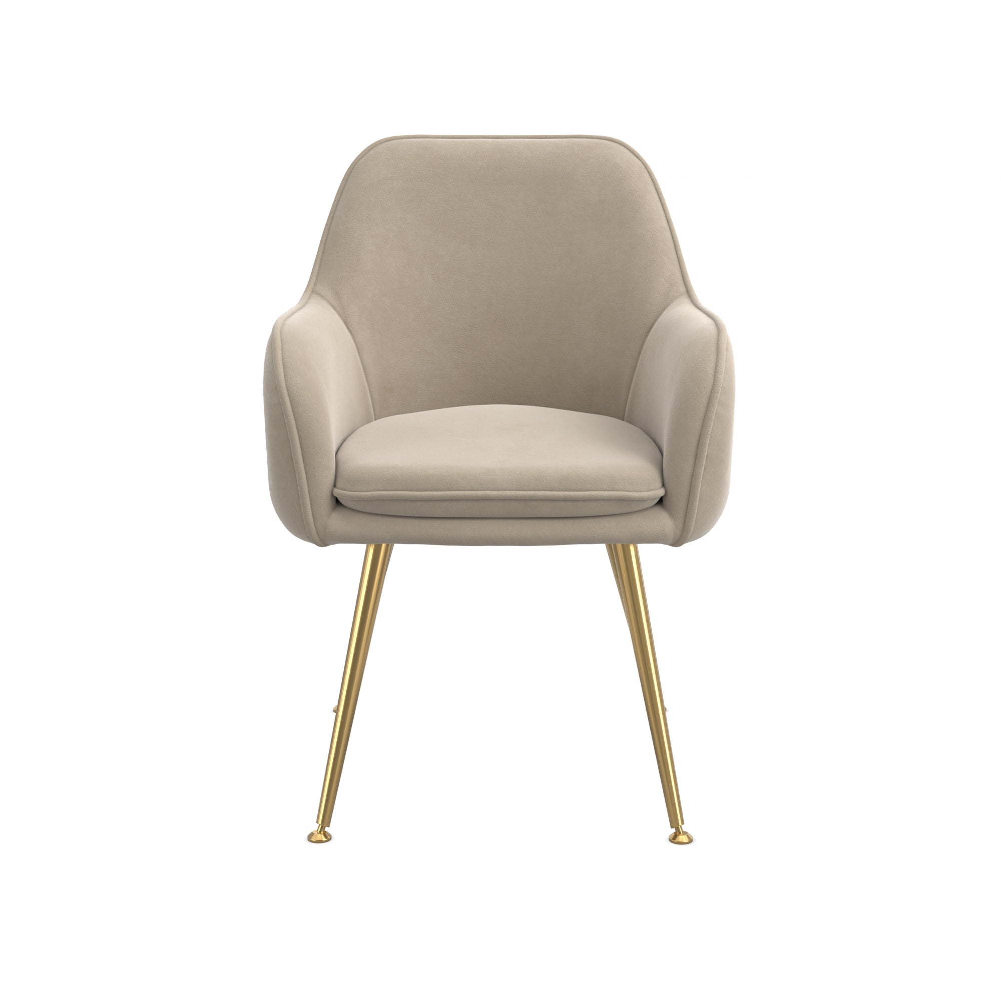 Beige armchair with gold legs