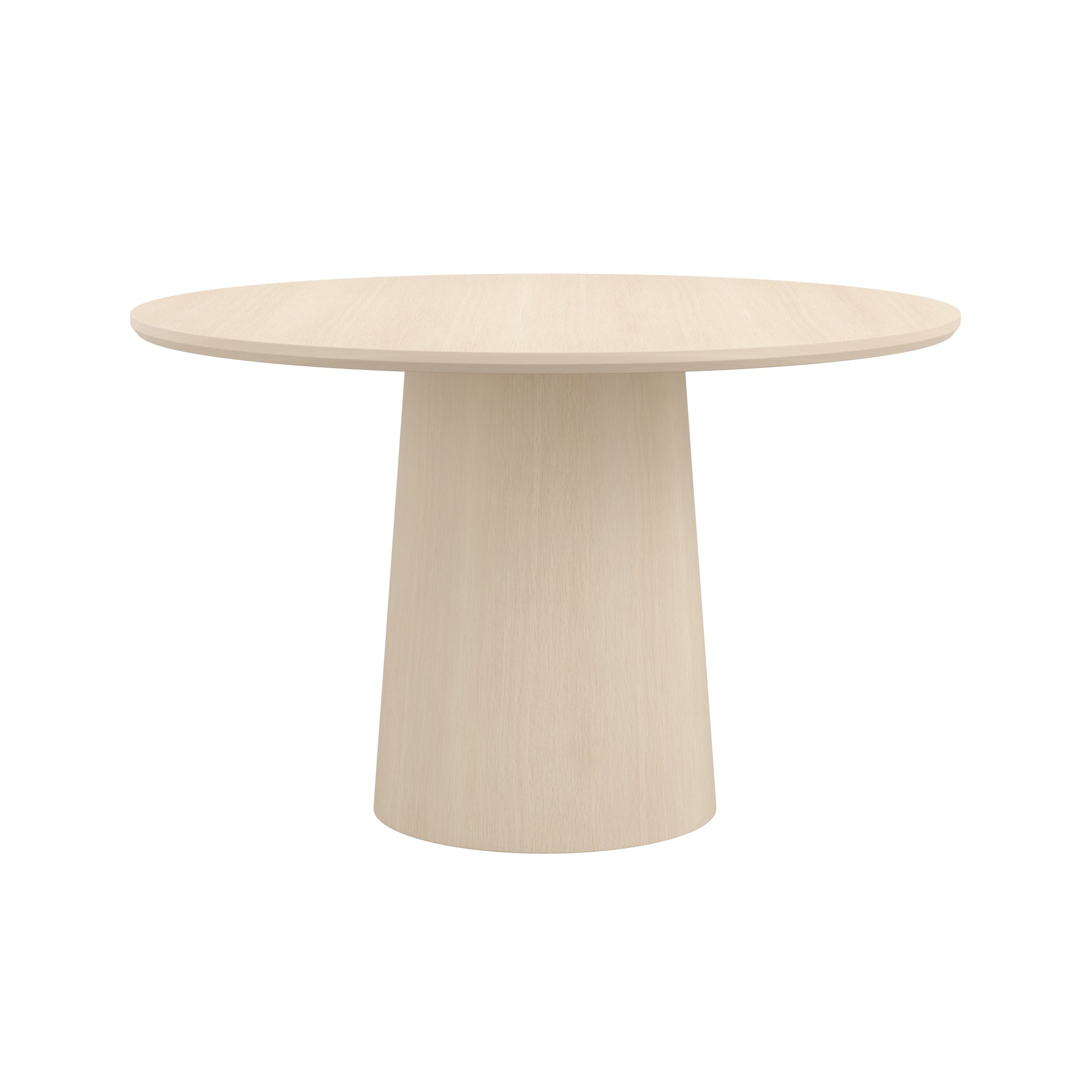 Beige wood grain round table