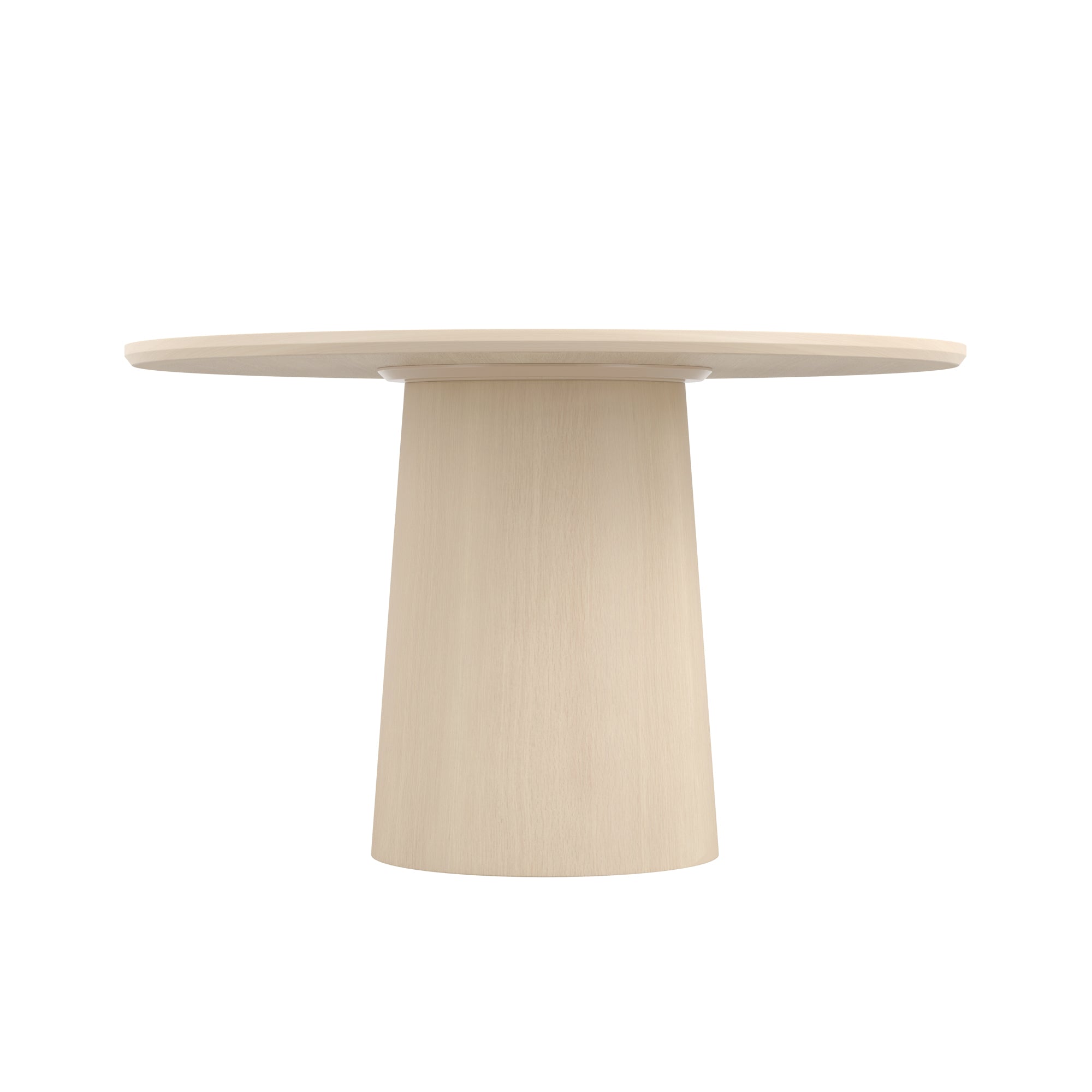 Beige wood grain round table