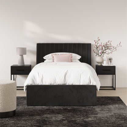 Vienna Black Ottoman Single Bed