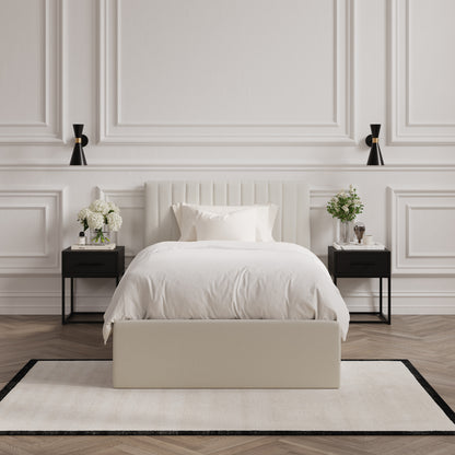 Vienna Milk Ottoman Single Bed