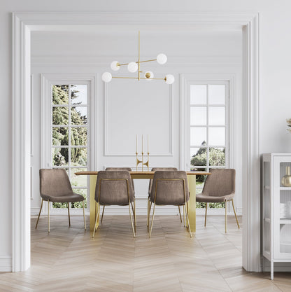 Monte Taupe / Gold Dining Chair