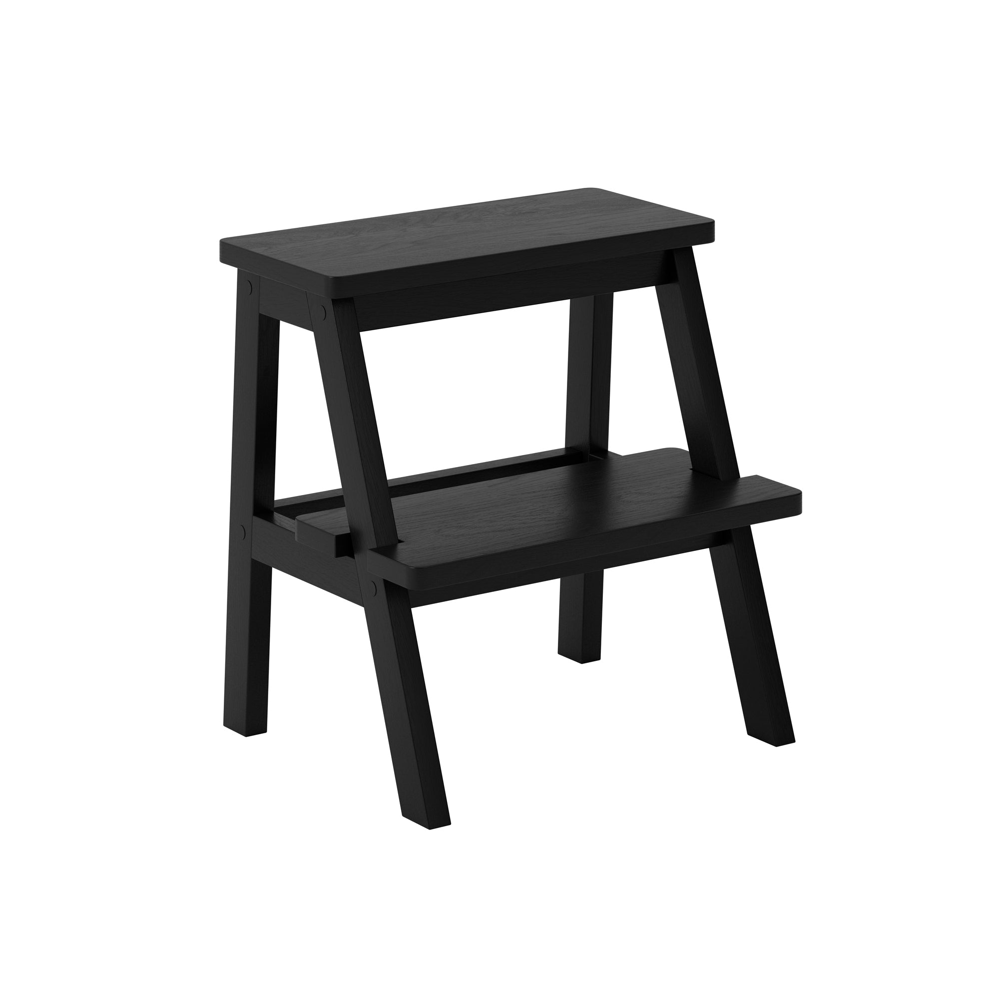 Black wooden stool 