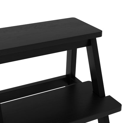 Black wooden stool 