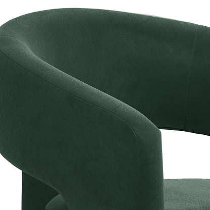 Modern Green velvet armchair